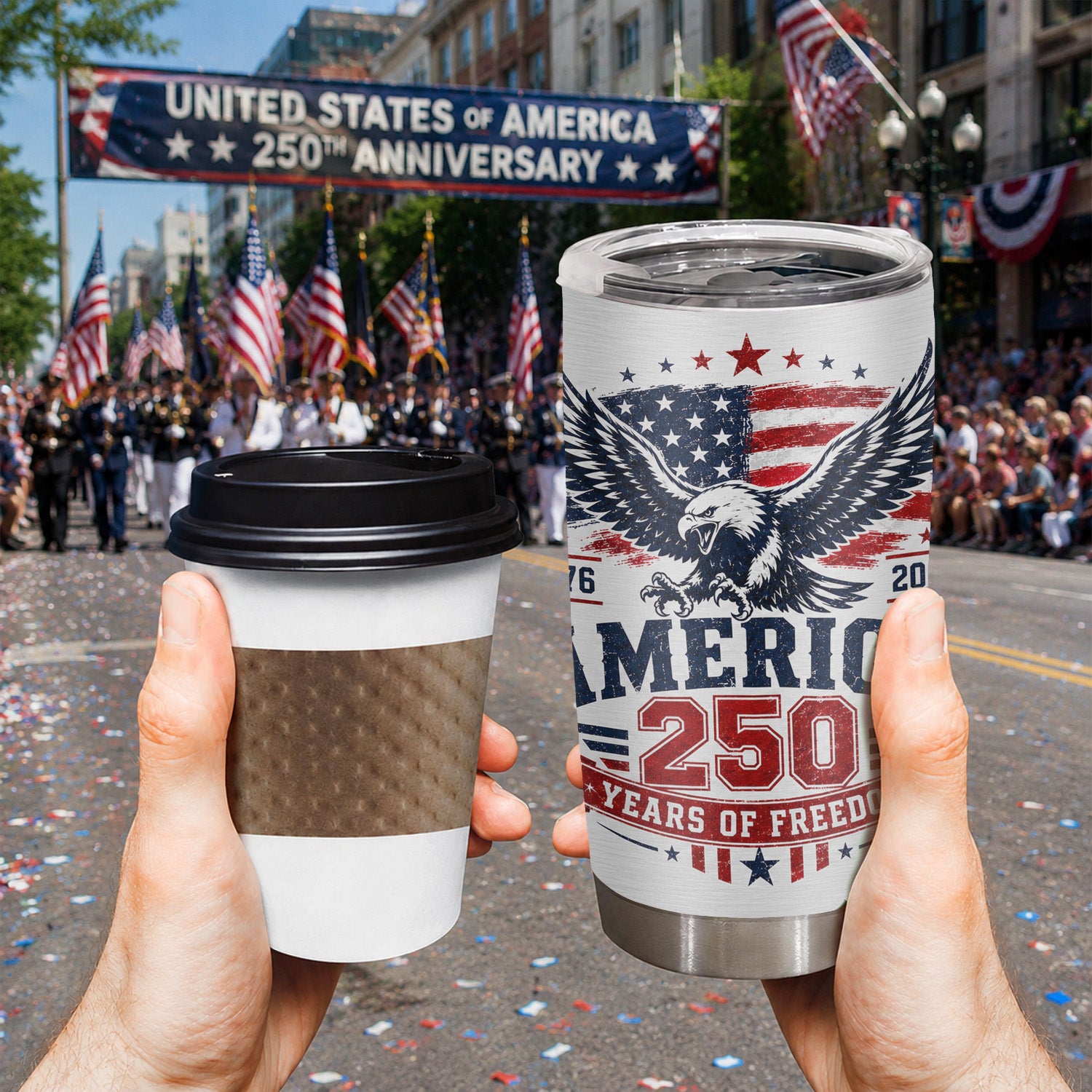 America 250th Anniversary Tumbler 20oz Liberty Edition