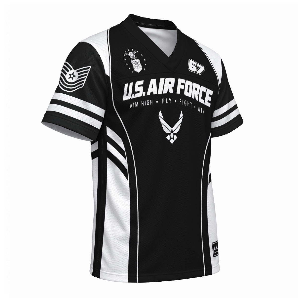 U.S. Air Force Personalized Sports Jersey Custom Rank Text and Number