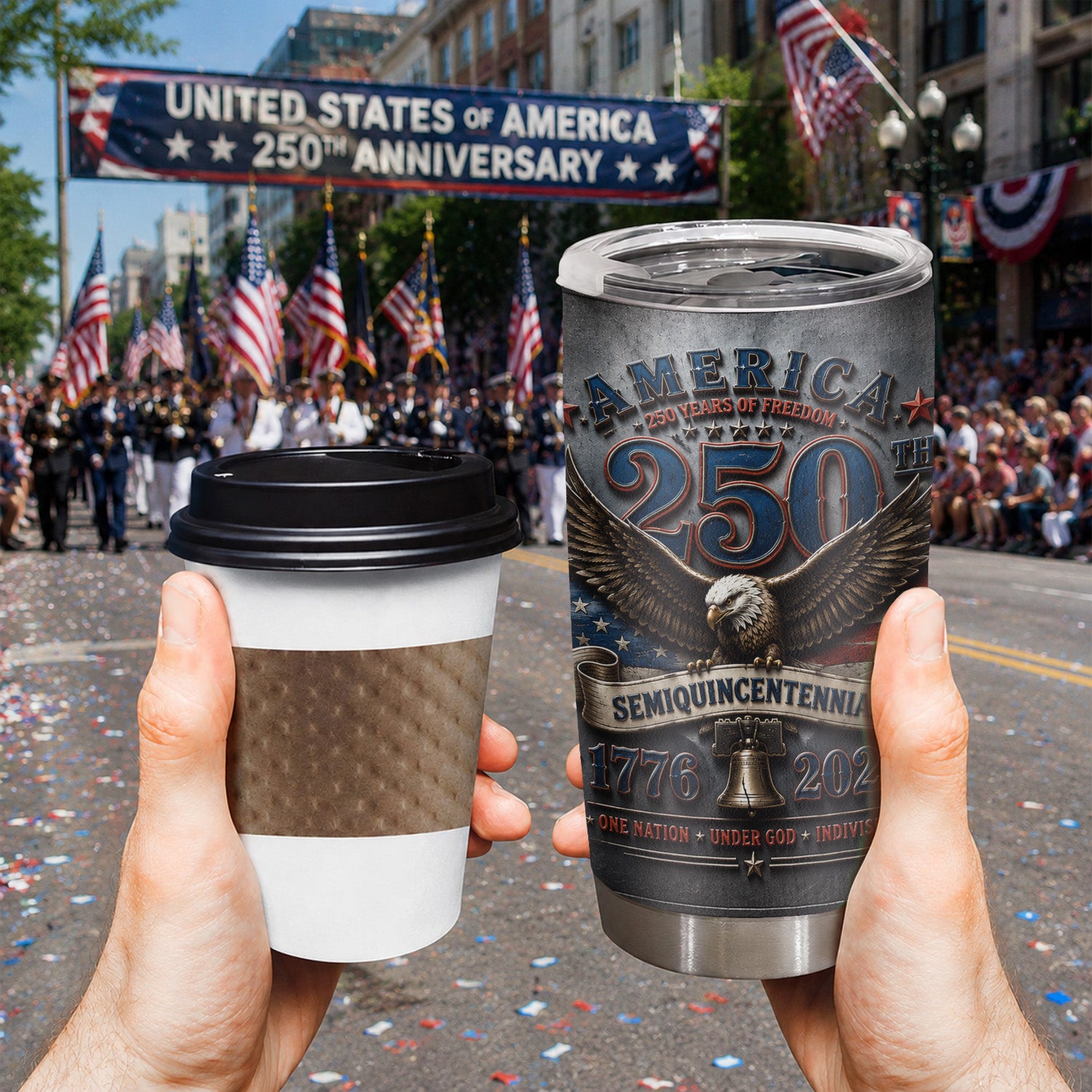 America 250th Semiquincentennial Eagle 20oz Tumbler