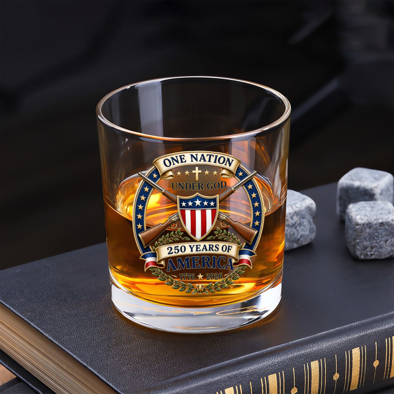 America 250 Heritage Bourbon Glass Independence Celebration
