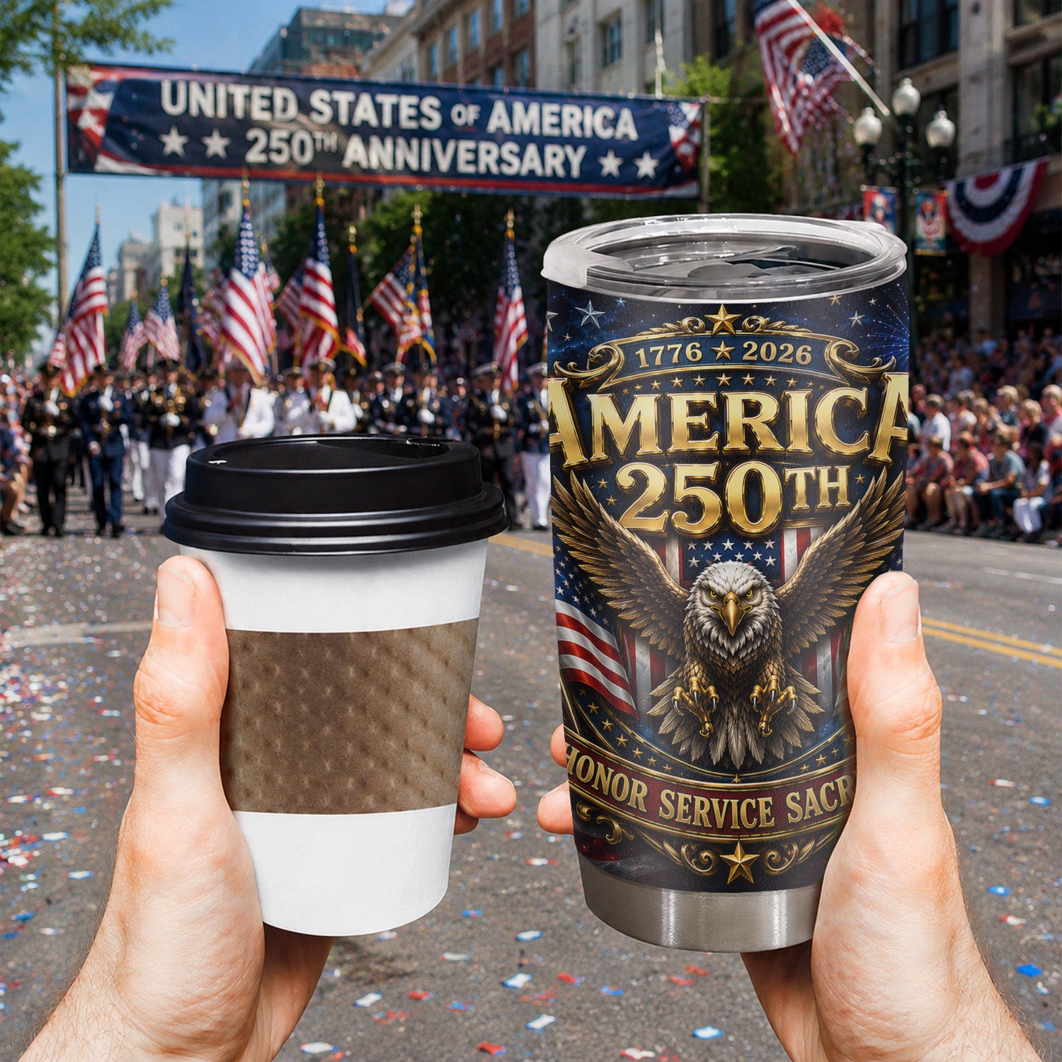 USA Liberty Bell Tumbler 20oz 250 Years Gift