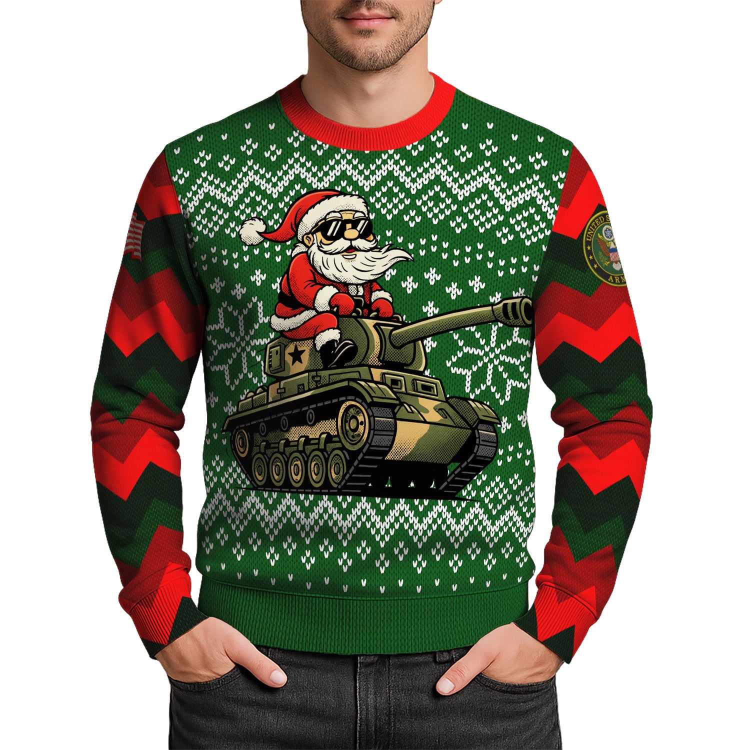 US Army Ugly Christmas Sweater KRUST27
