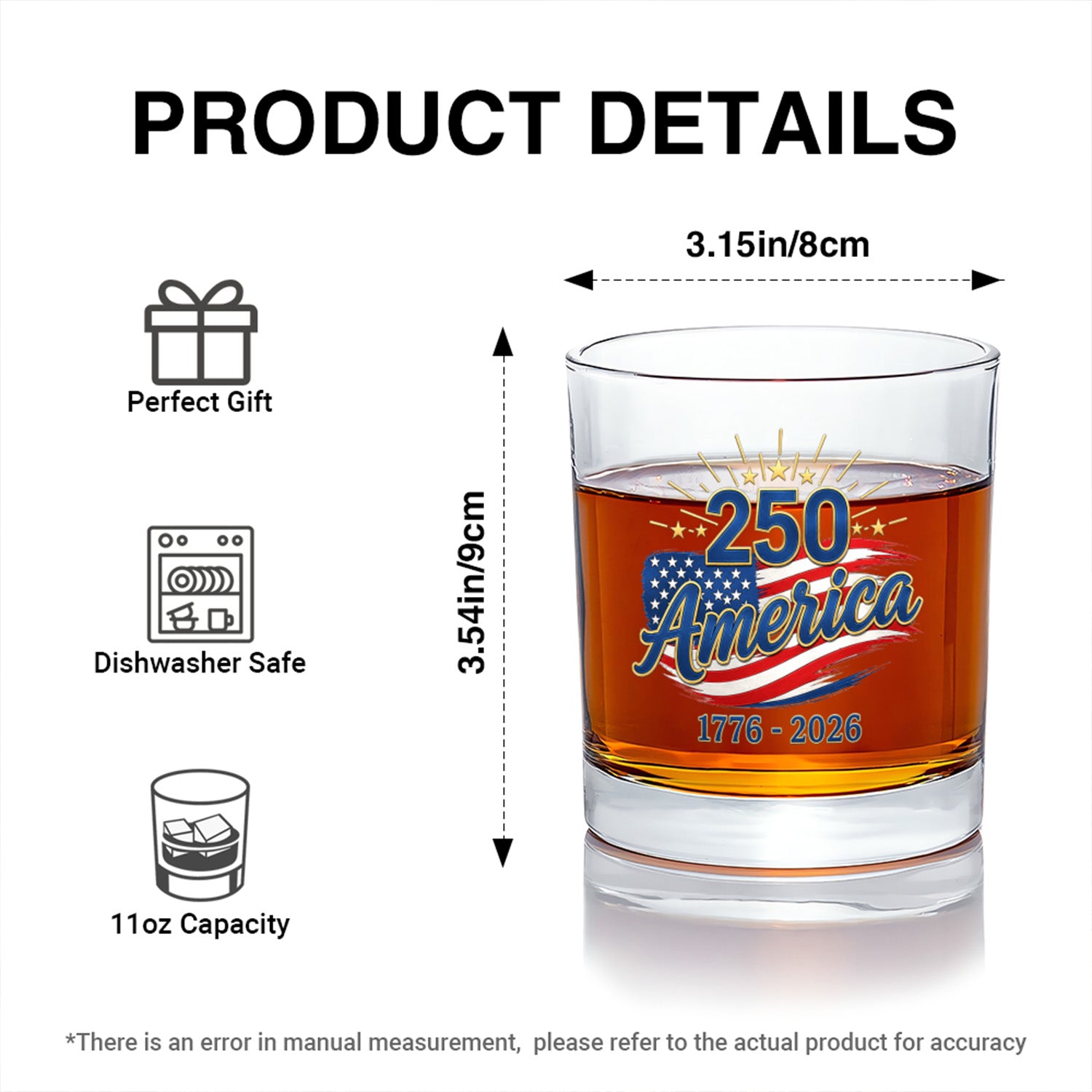 America 250 Collector Whiskey Glass Patriotic Edition