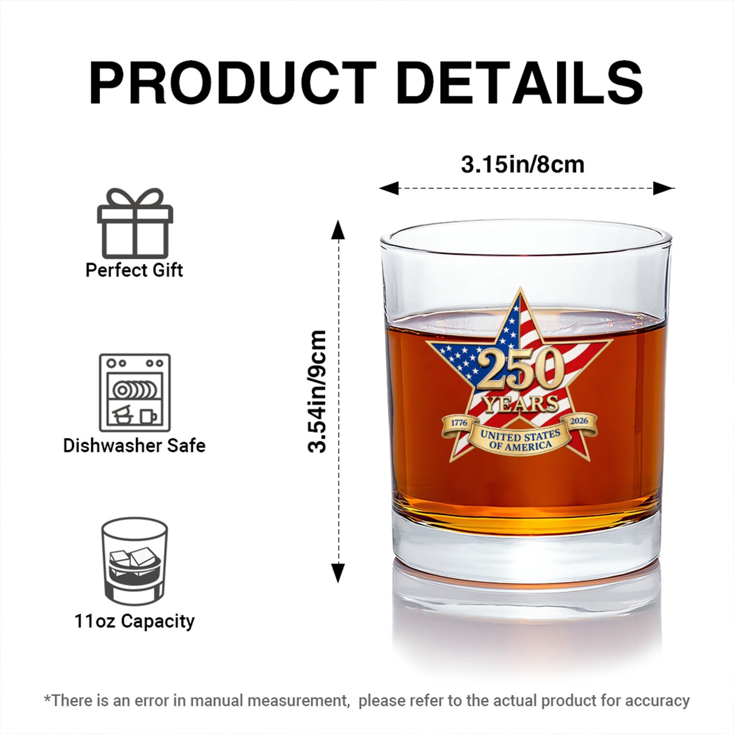 America 250 Anniversary Whiskey Glass for Collectors