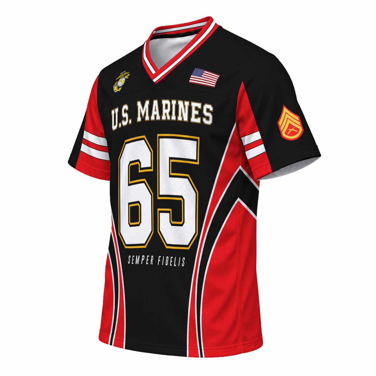 Personalized USMC Jersey Custom Military Rank Jersey Number and Text