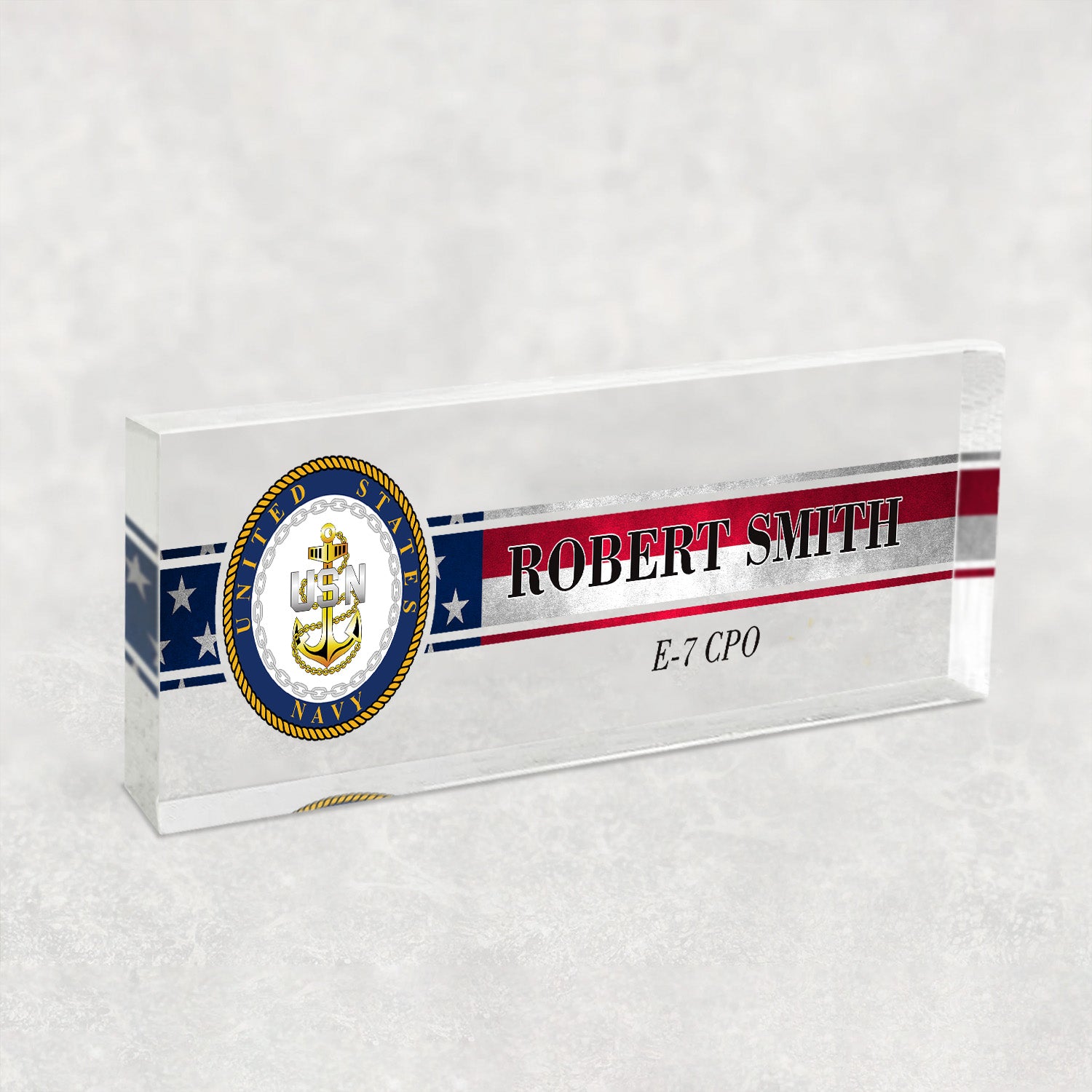 US Navy Personalized Plaque – Custom Name & Role Display
