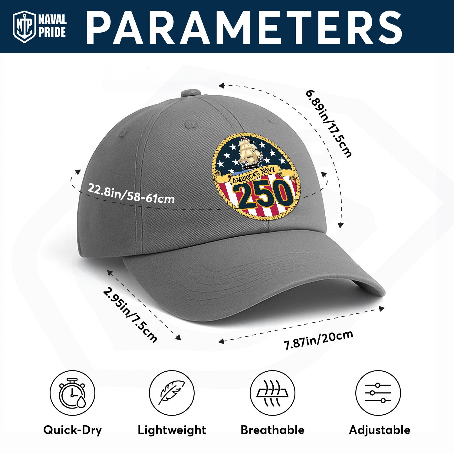 America's Navy 250 Premium Washed Denim Cap