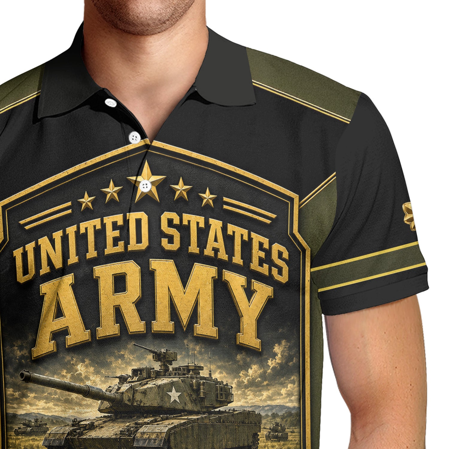 Personalized US Army Soldier 3D All-Over Print Polo Shirt