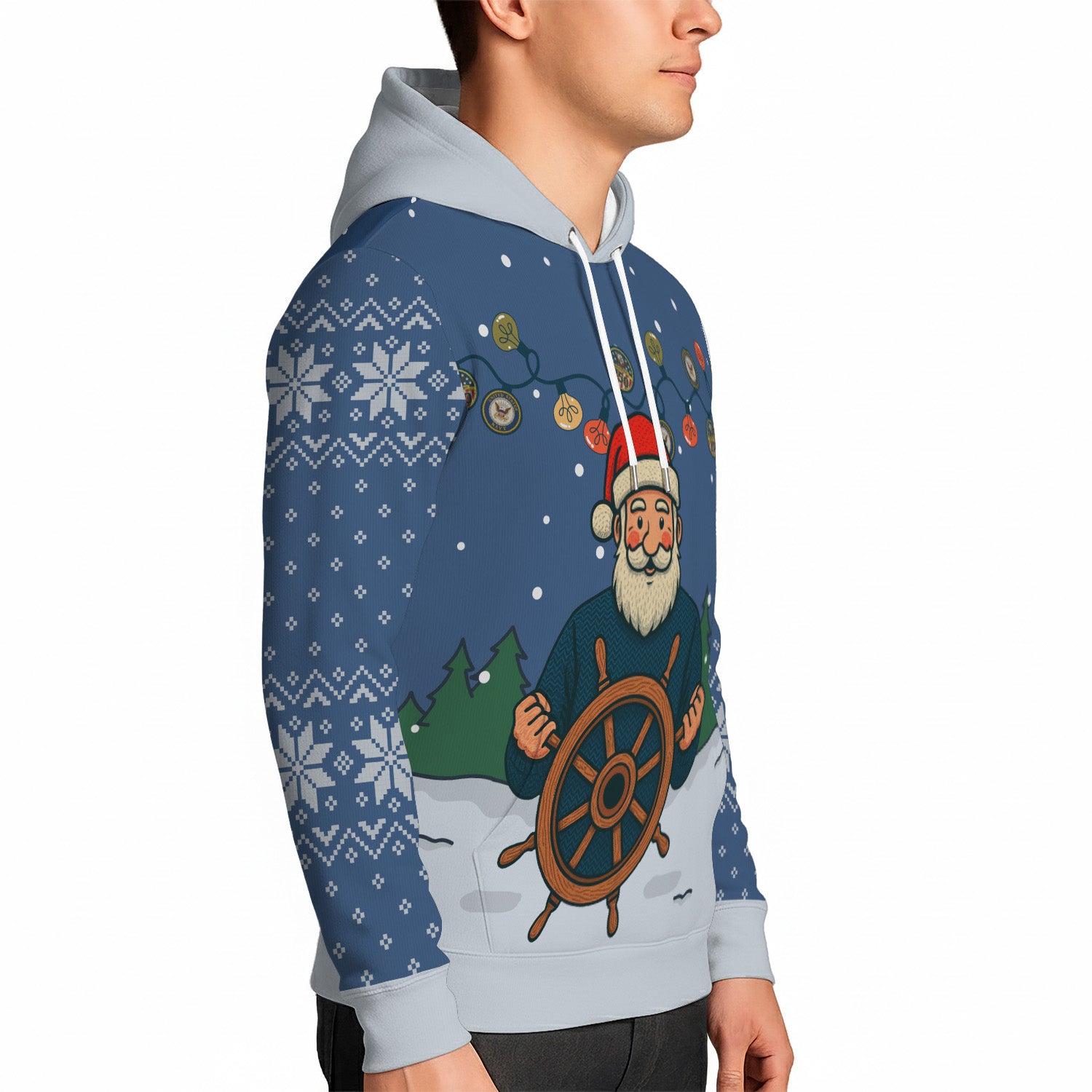 US Navy Xmas 3D All Over Print Hoodie