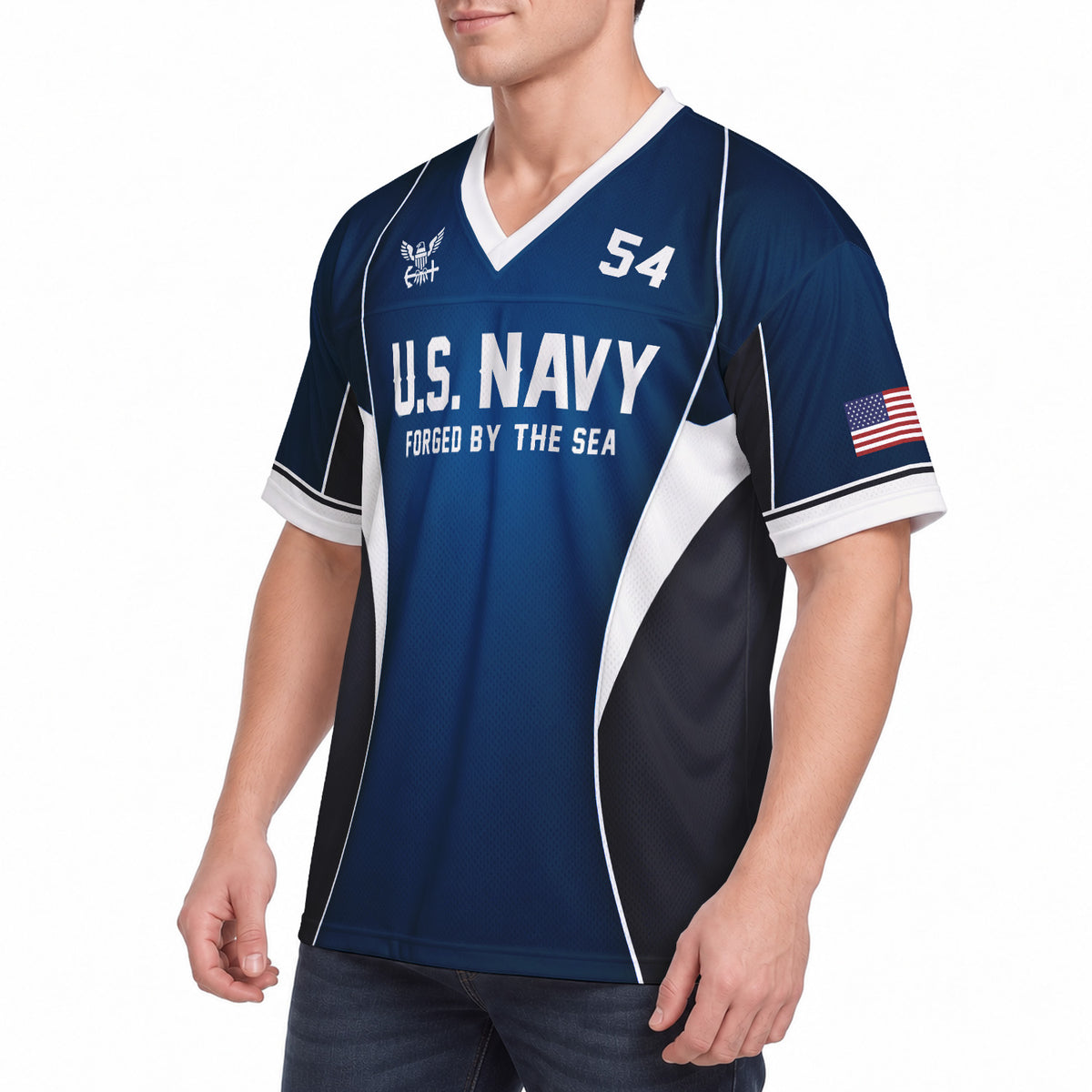 Personalized U.S. Navy Jersey Custom Rank Jersey Number and Text