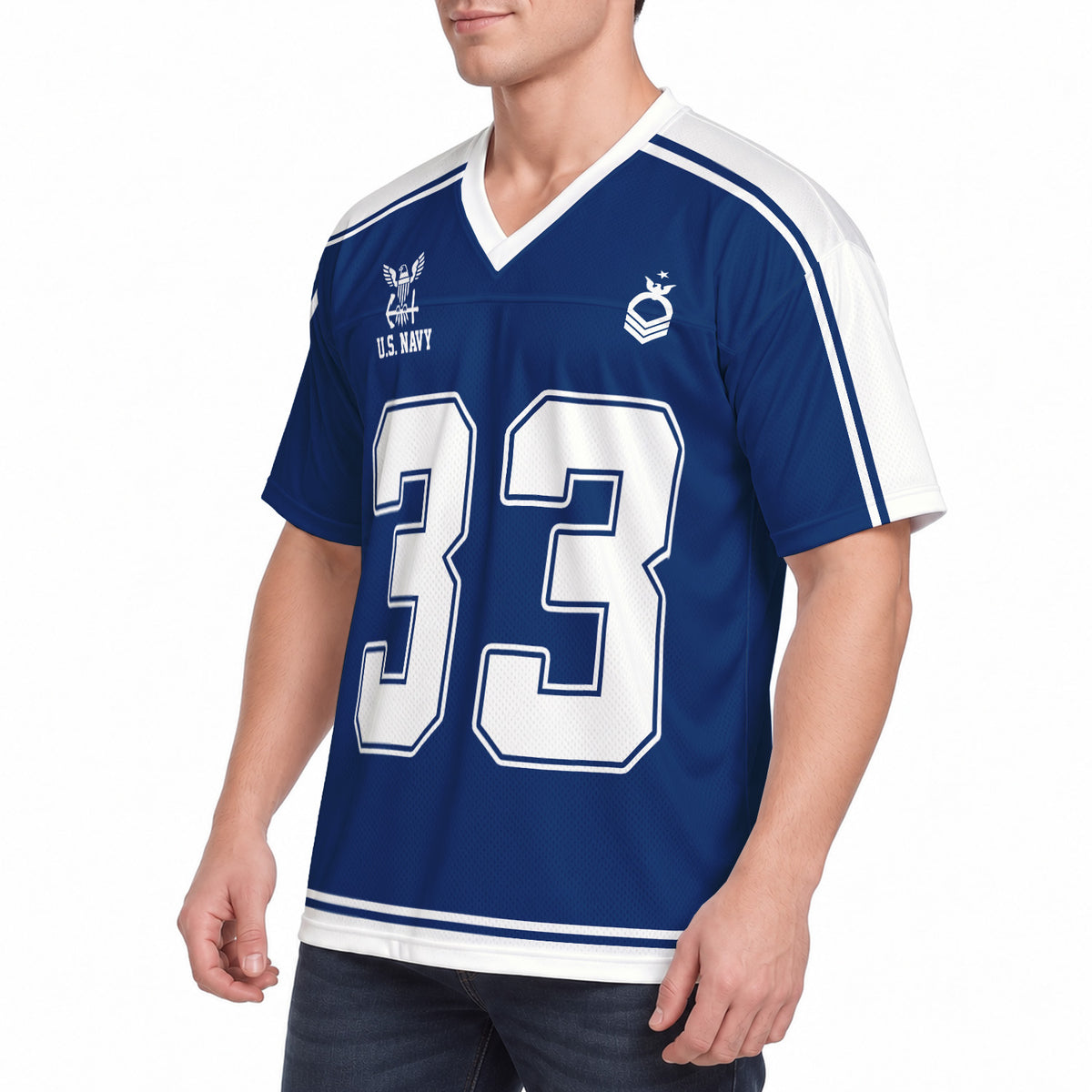 Custom U.S. Navy Jersey Personalized Rank Name Text and Number