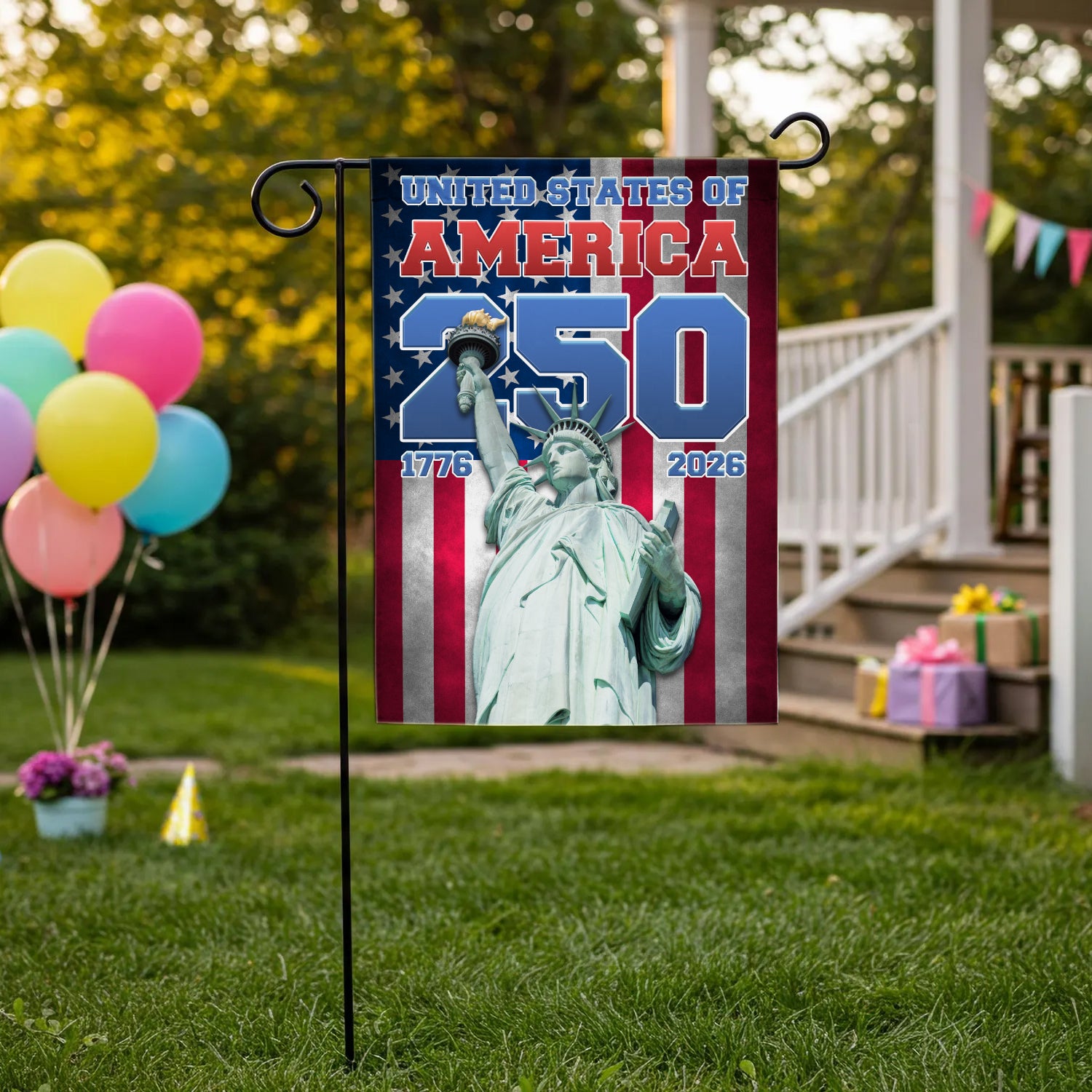 United States Of America 250 1776 - 2026 Garden Flag 12''x18'' Twin-Side Printing
