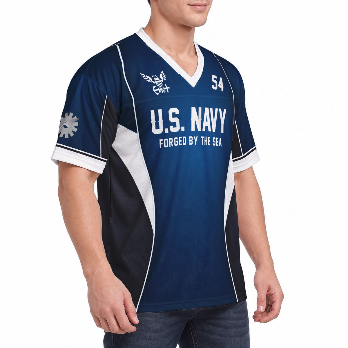 Personalized U.S. Navy Jersey Custom Rank Jersey Number and Text