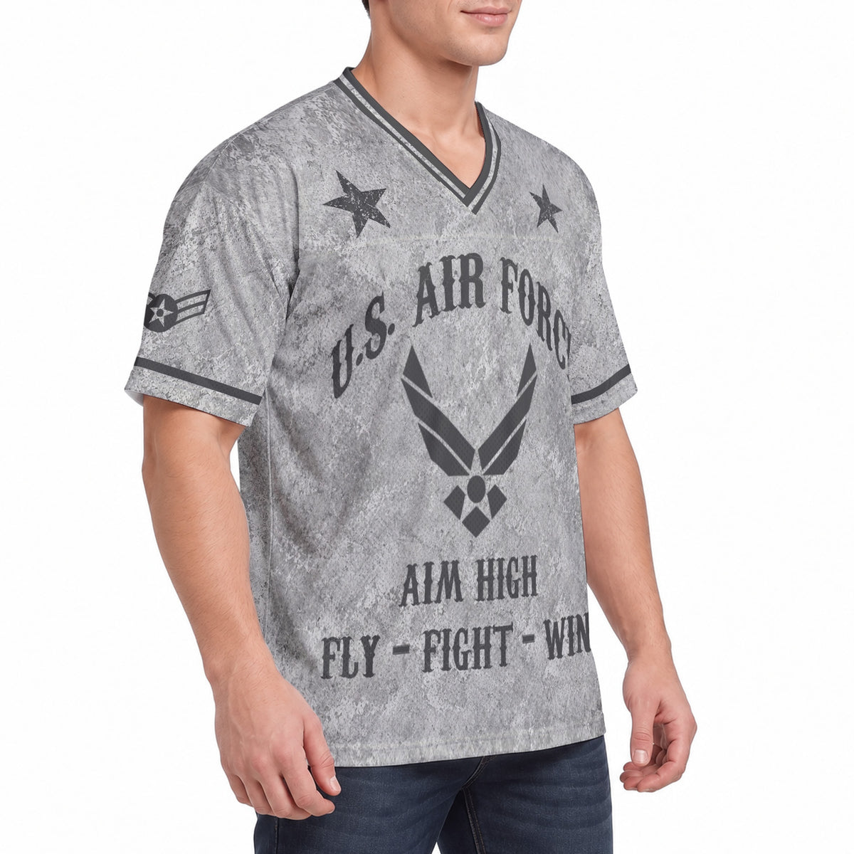 Personalized Air Force Military Jersey Custom Rank Number and Custom Text