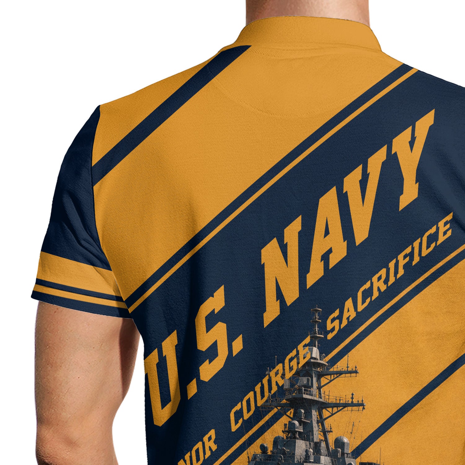 Personalized US Navy Sailor 3D All-Over Print Polo Shirt