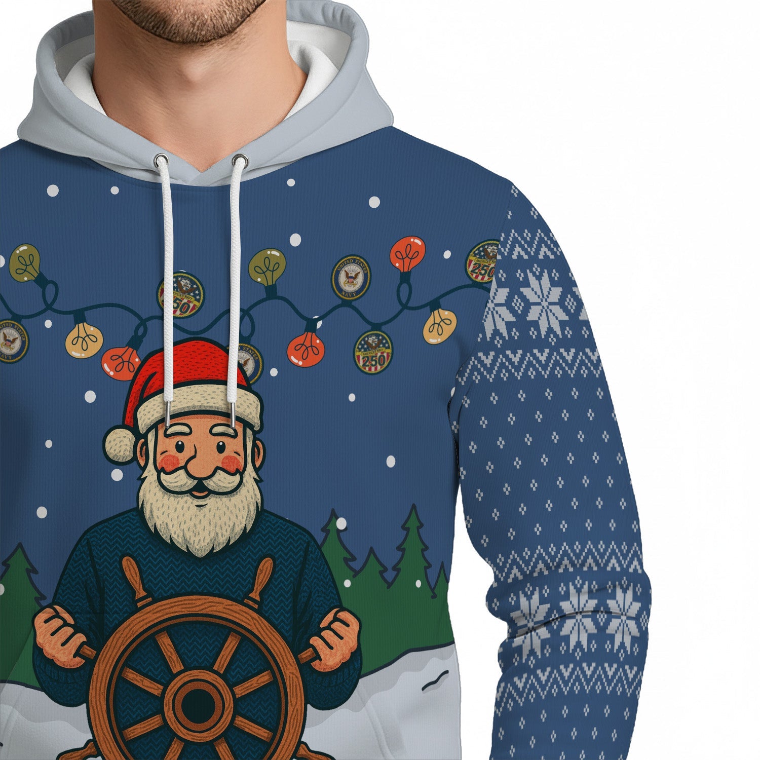 US Navy Xmas 3D All Over Print Hoodie