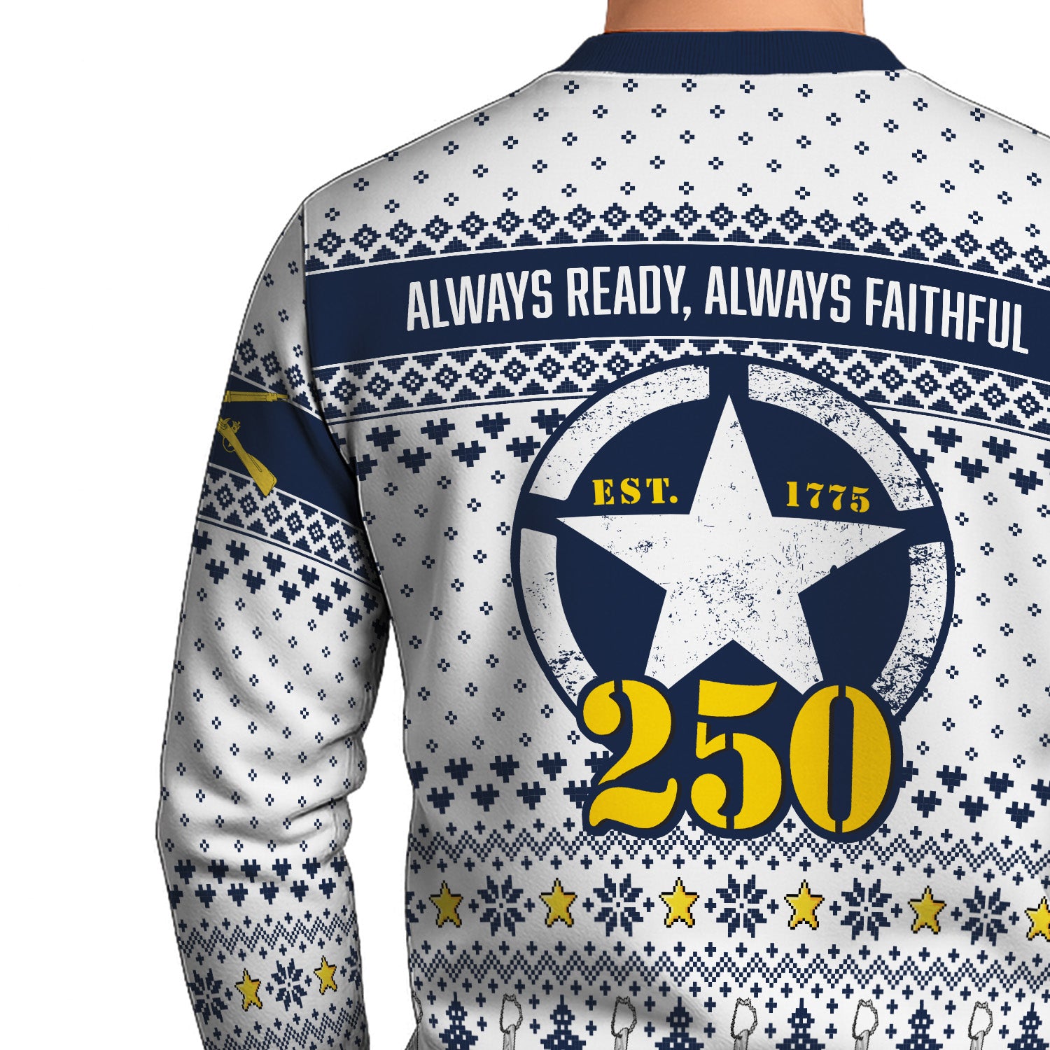 Custom Ranks US Army Ugly Christmas Sweater for Women Men KRUST06