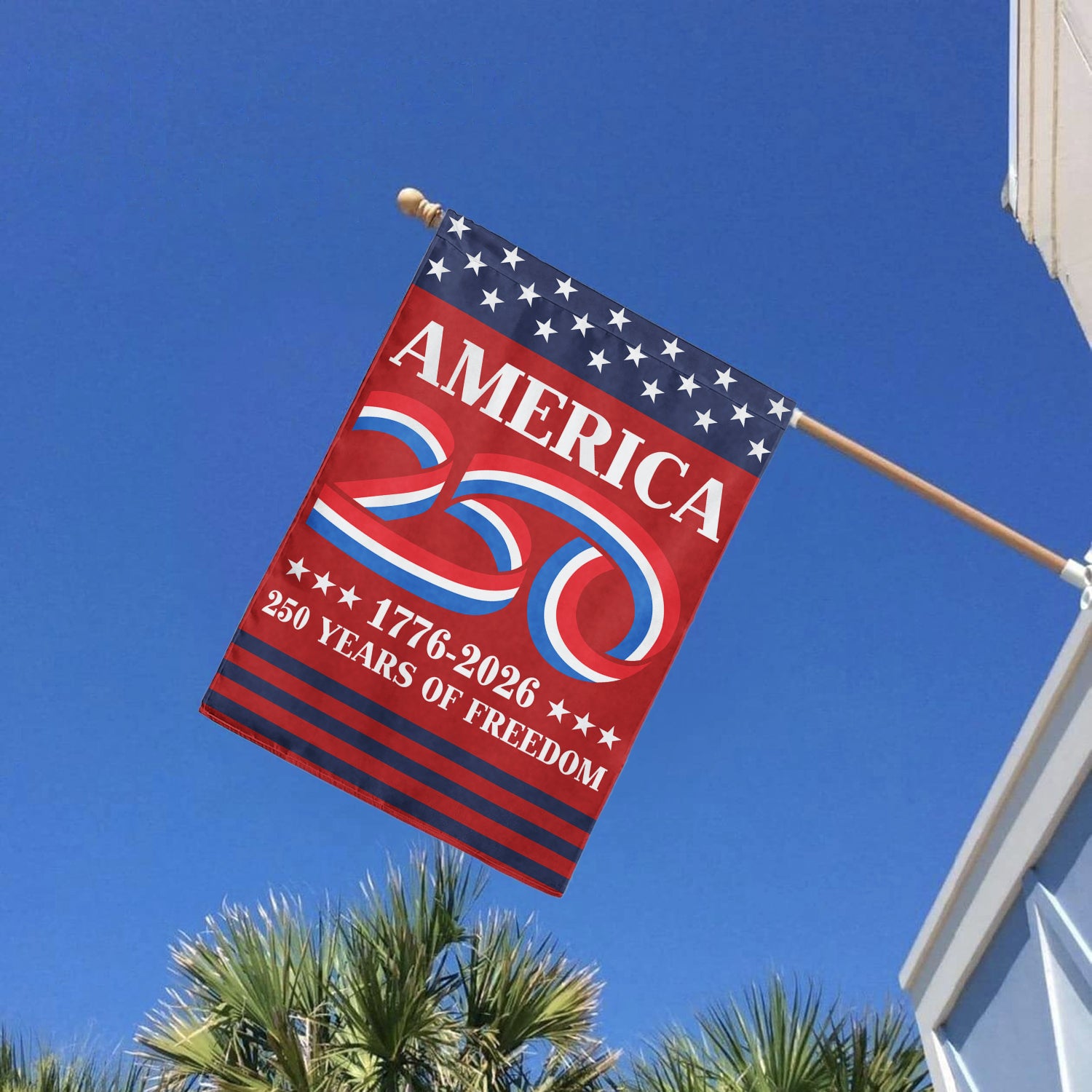 America 250 1776 - 2026 House Flag 28''x40'' Twin-Side Printing