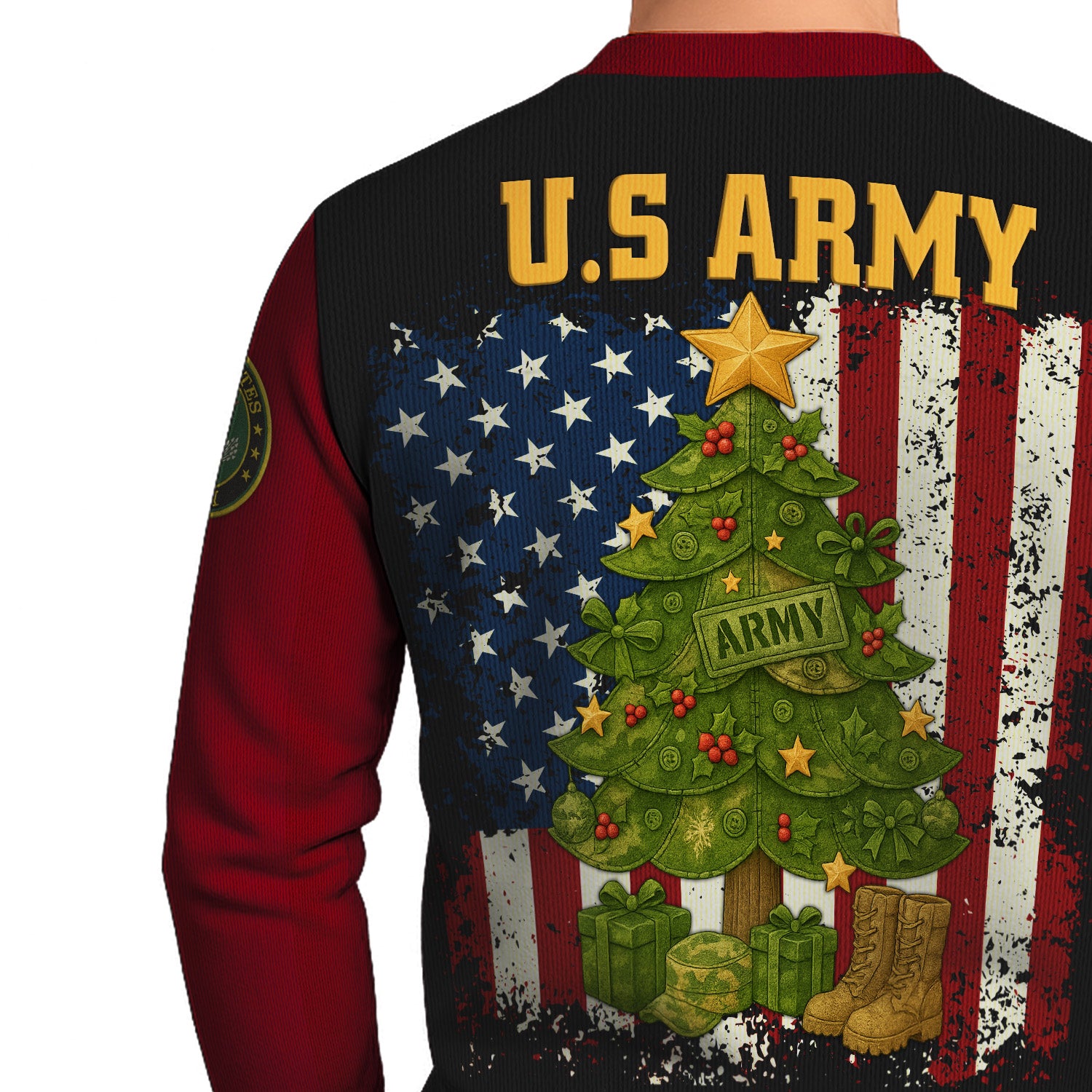 US Army Santa Soldier Ugly Christmas Sweater