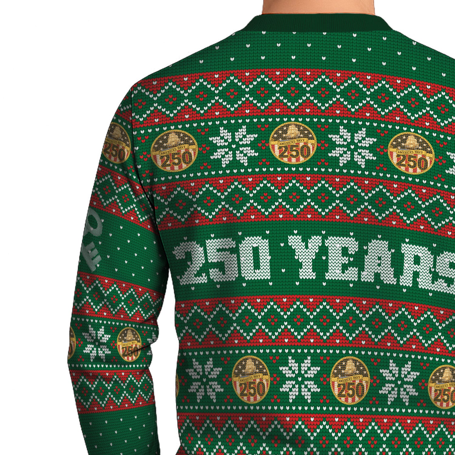 Custom Ranks US Navy Ugly Christmas Sweater for Women Men KRUST09