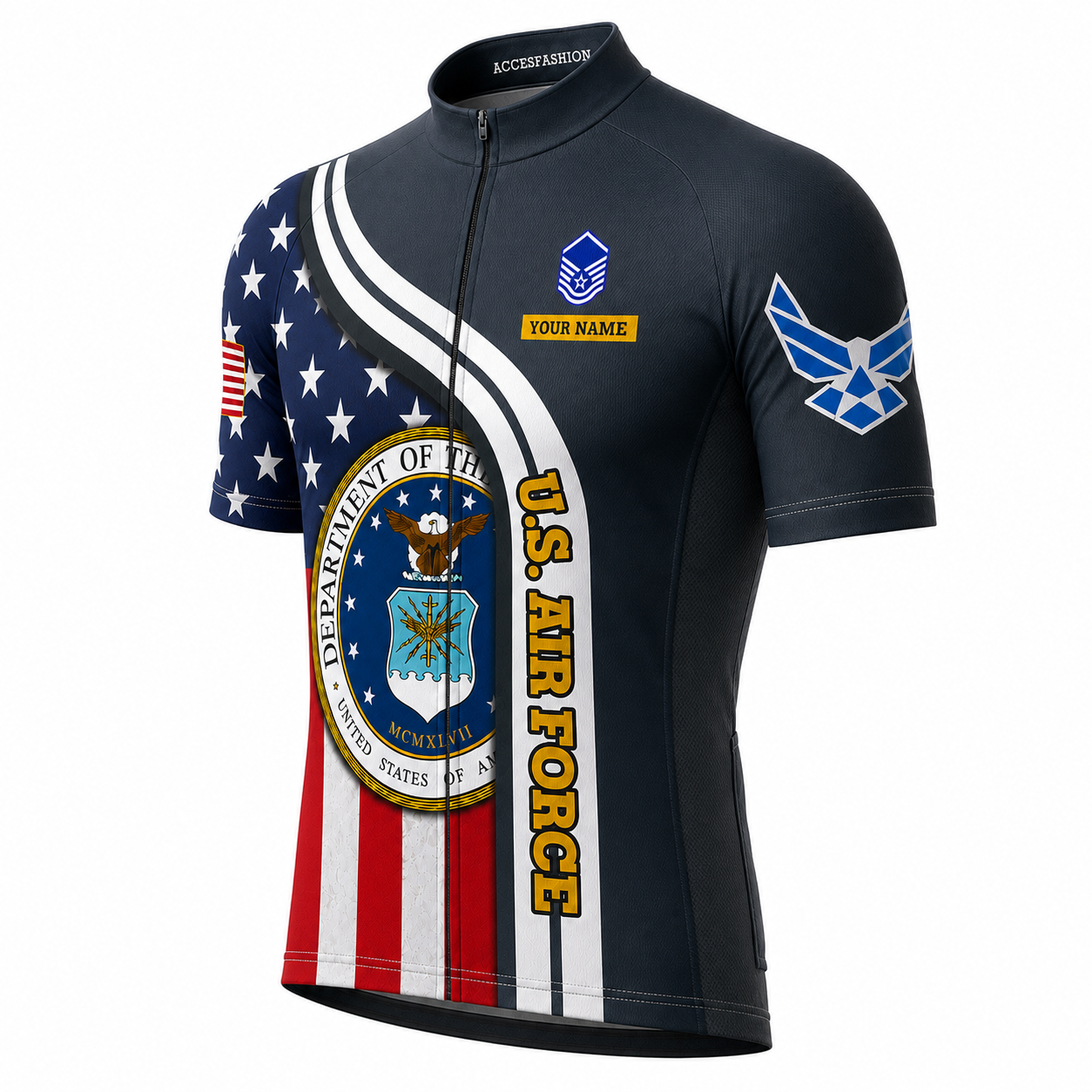Personalized Military U.S. Air Force Inspired Cycling Jersey Kit