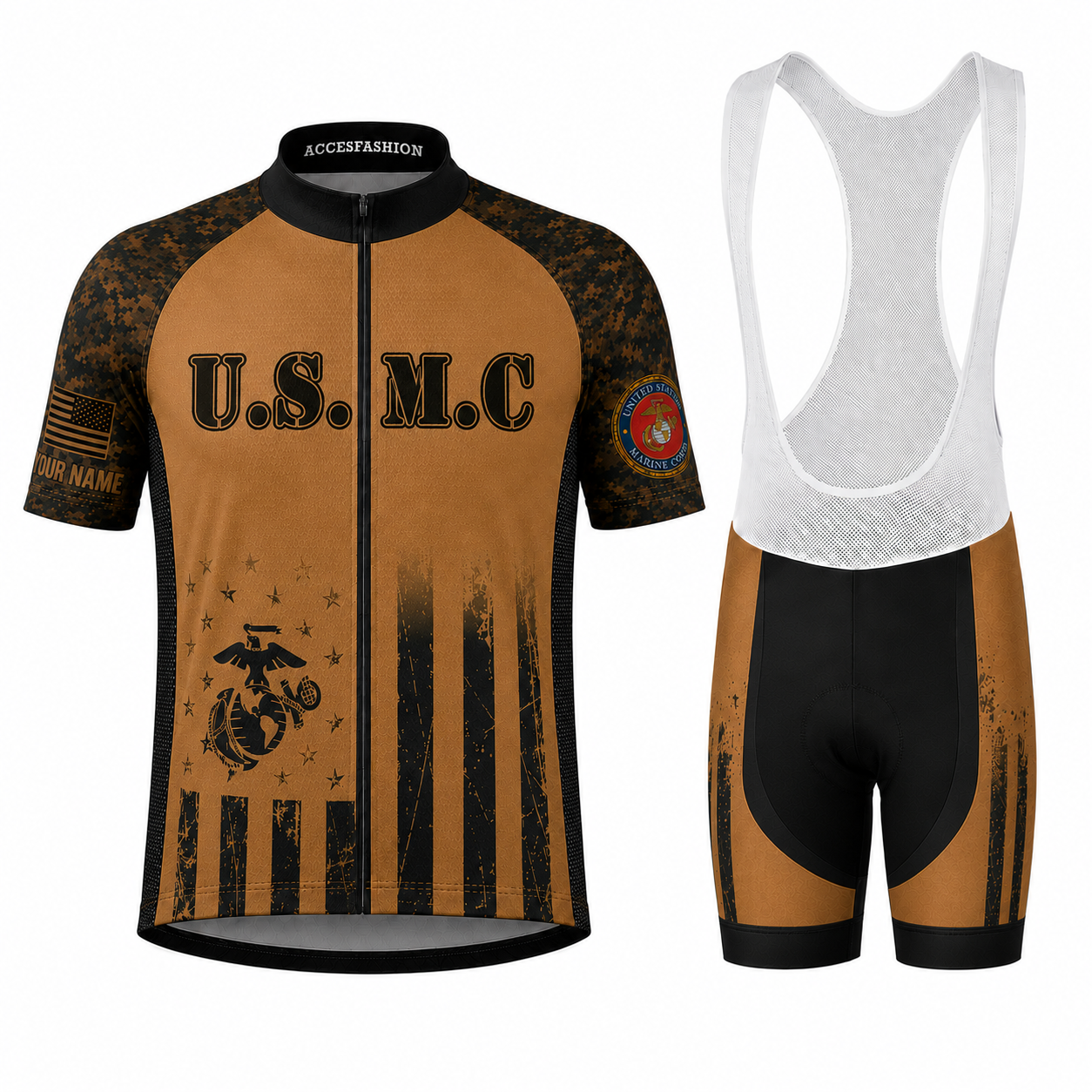 Personalized U.S. Marine Corps (U.S.M.C) 250th Birthday Cycling Kit