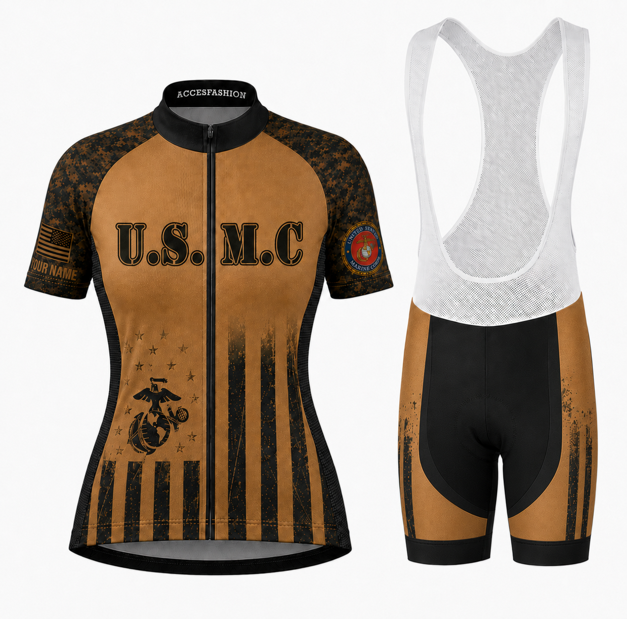 Personalized U.S. Marine Corps (U.S.M.C) 250th Birthday Cycling Kit