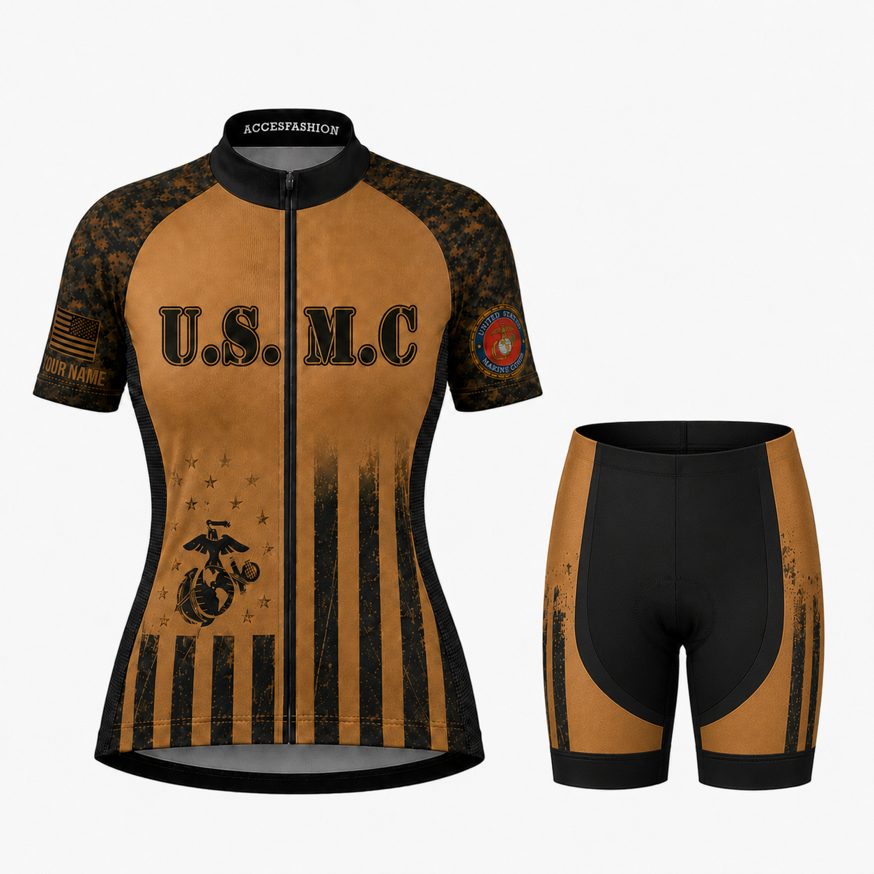 Personalized U.S. Marine Corps (U.S.M.C) 250th Birthday Cycling Kit