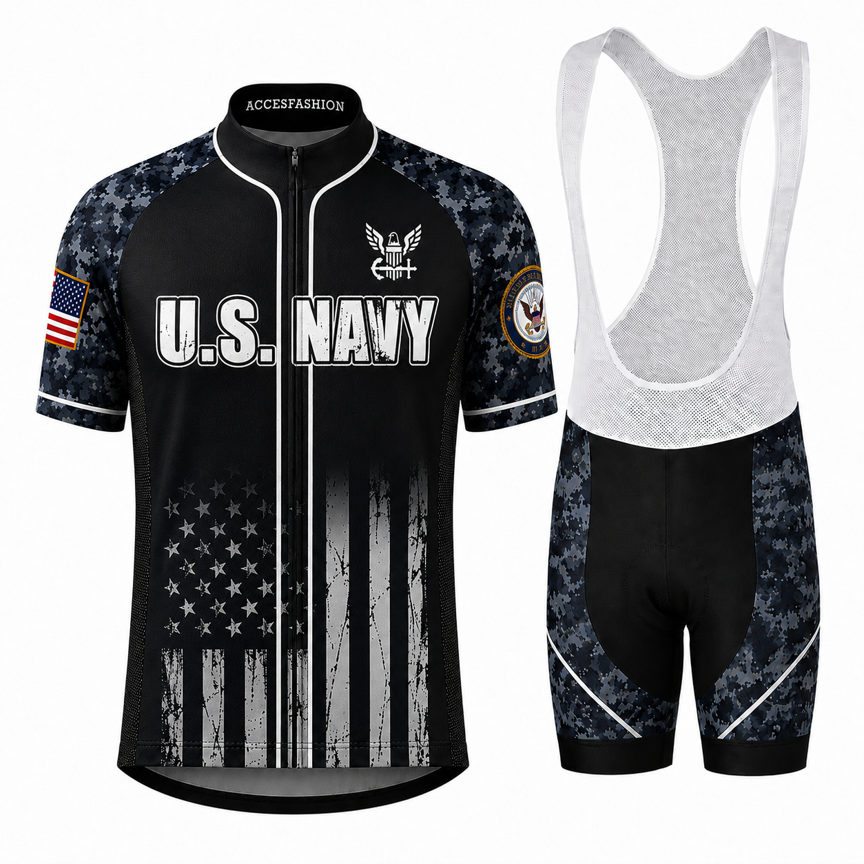 Personalized U.S. Navy 250th Cycling Jersey Kit