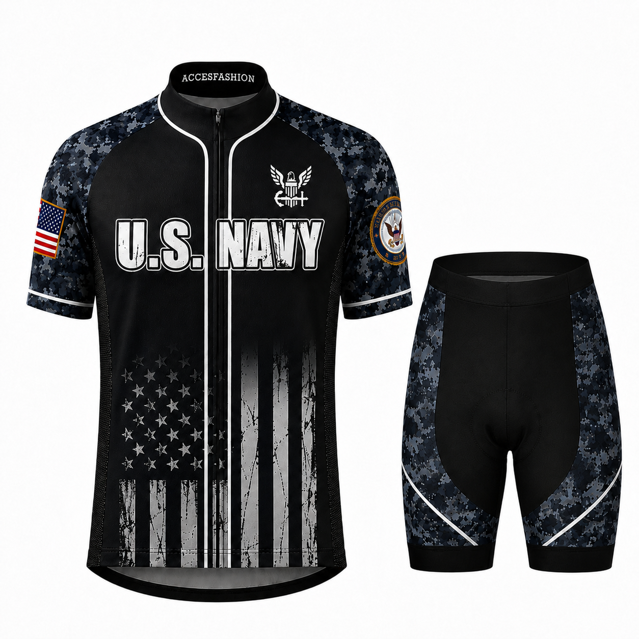 Personalized U.S. Navy 250th Cycling Jersey Kit