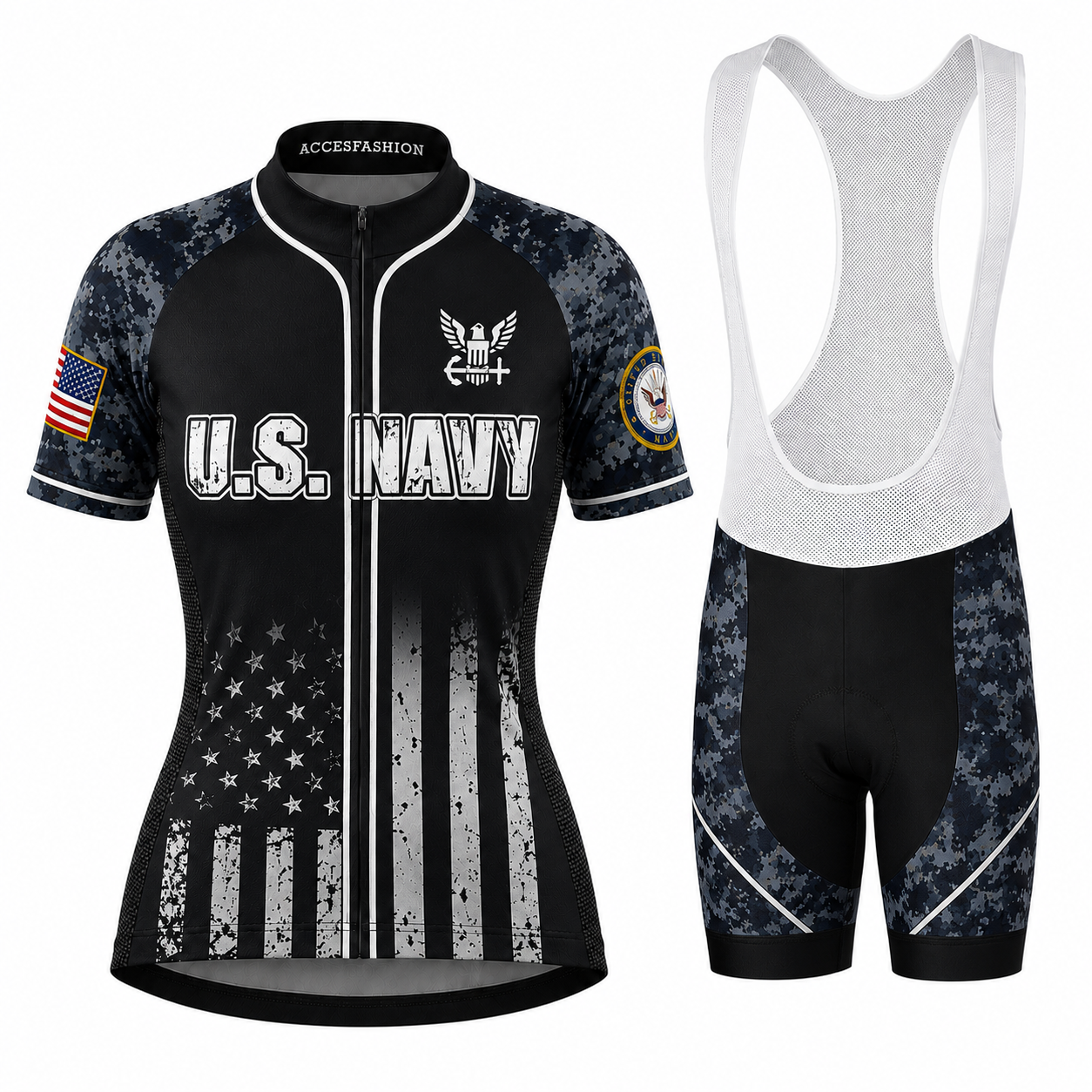 Personalized U.S. Navy 250th Cycling Jersey Kit