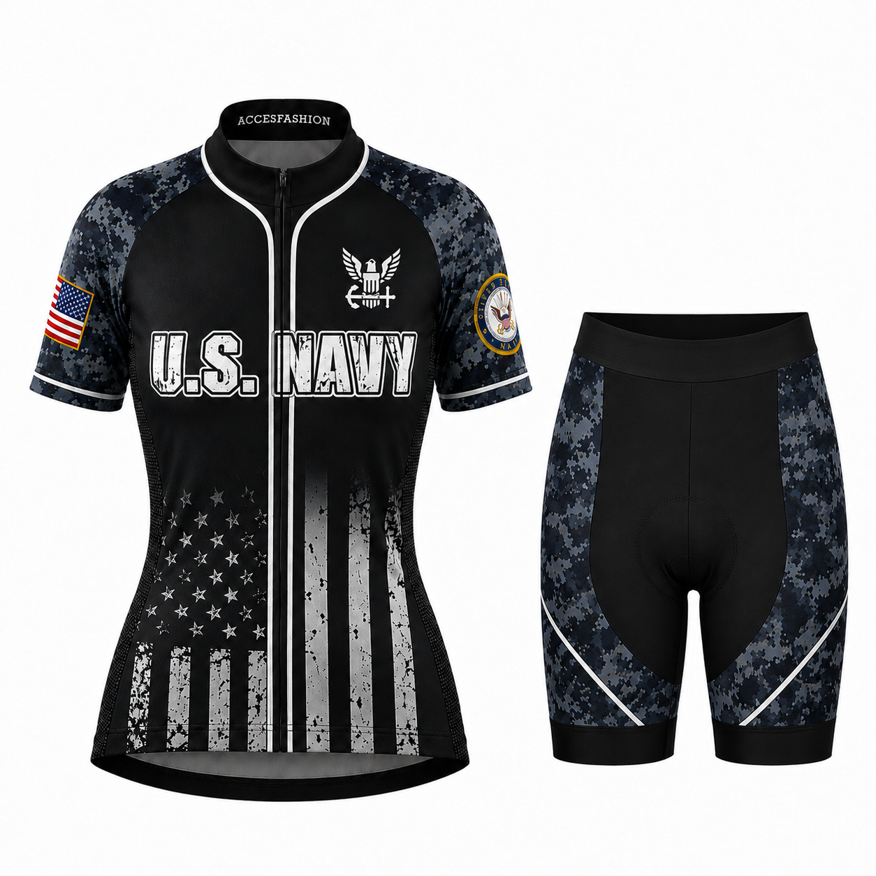 Personalized U.S. Navy 250th Cycling Jersey Kit