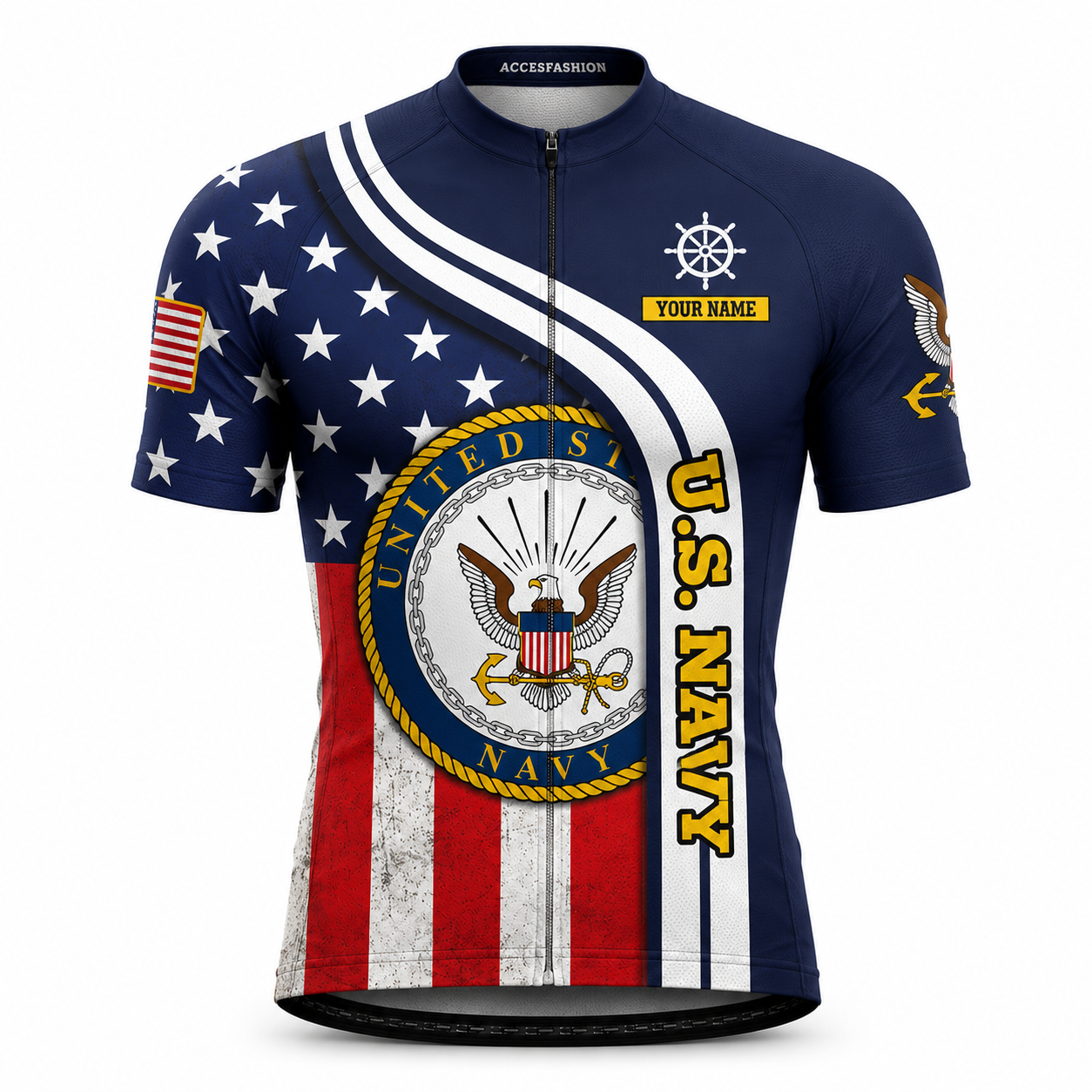 Personalized Military U.S. Navy Inspired Cycling Jersey Kit