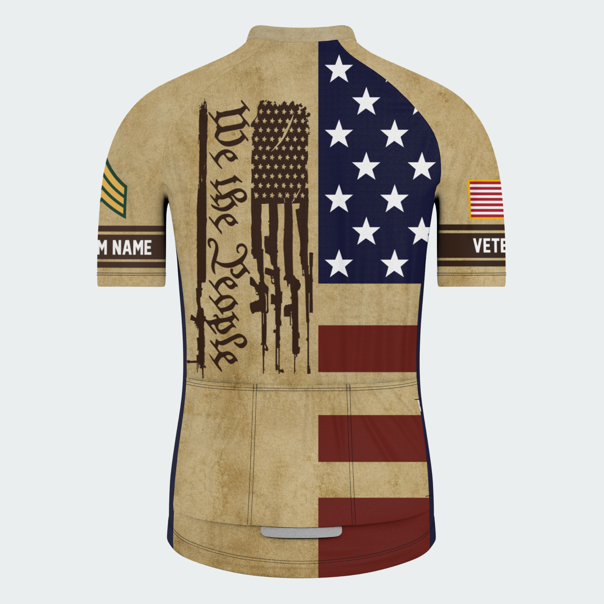 Men’s Custom Veteran Eagle Patriotic Cycling Jersey & Kit