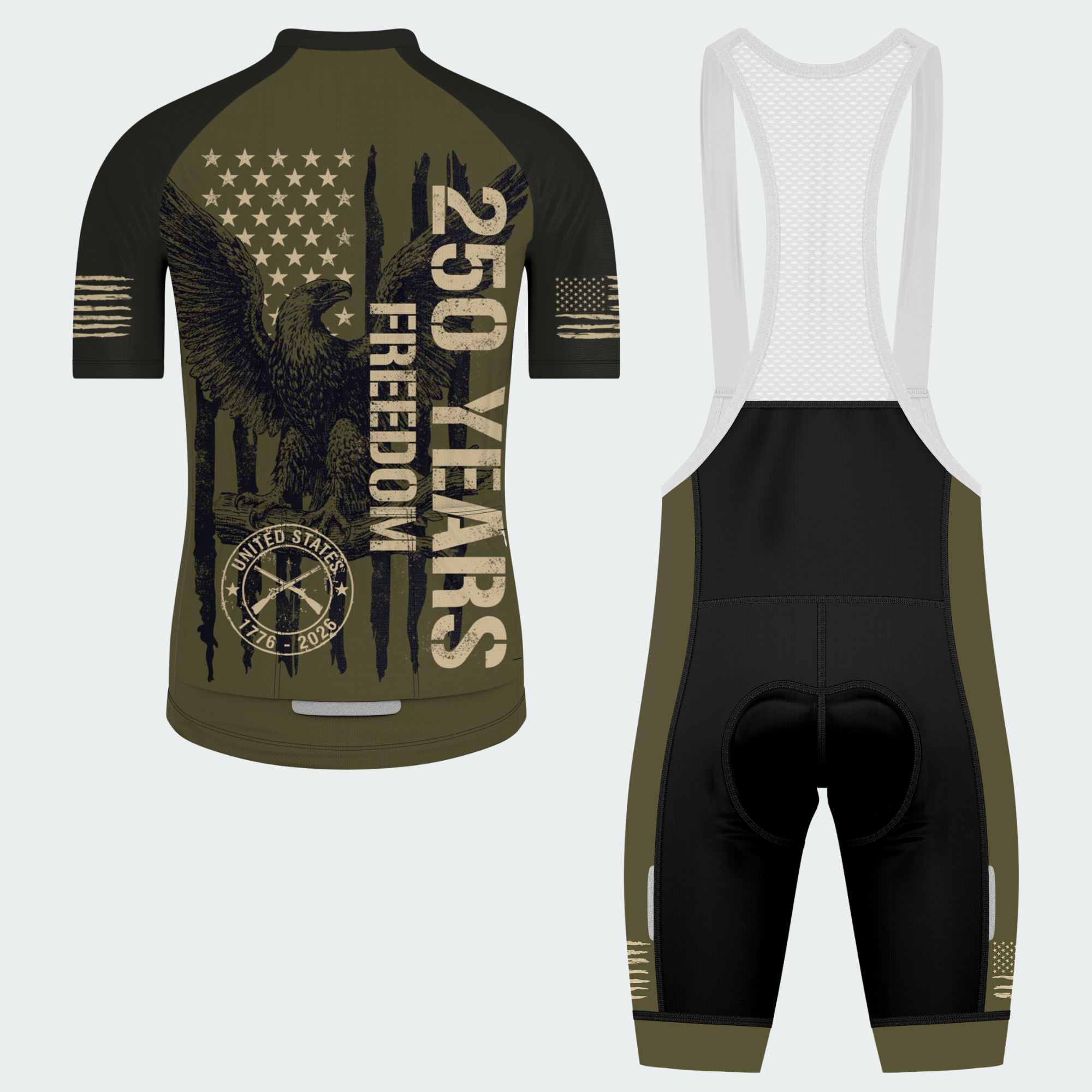 Men’s American Pride 250th Anniversary Freedom Was Earned Regular Fit Cycling Kit