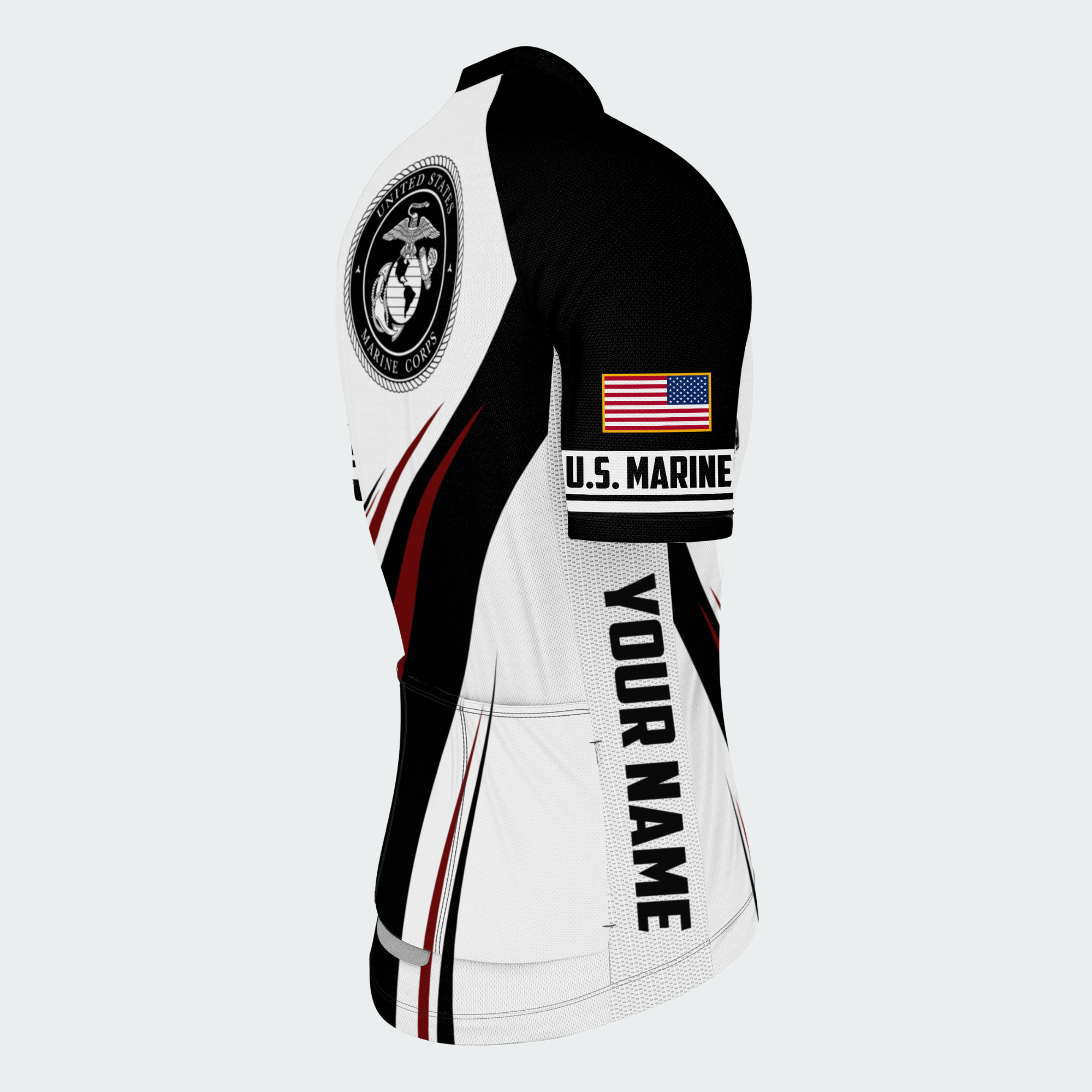 Men’s Personalized U.S. Marines Proudly Served Cycling Jersey & Kit