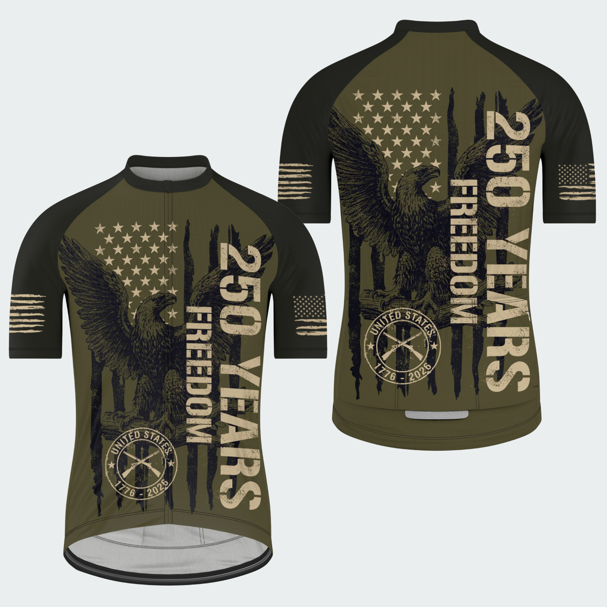 Men’s American Pride 250th Anniversary Freedom Was Earned Regular Fit Cycling Kit