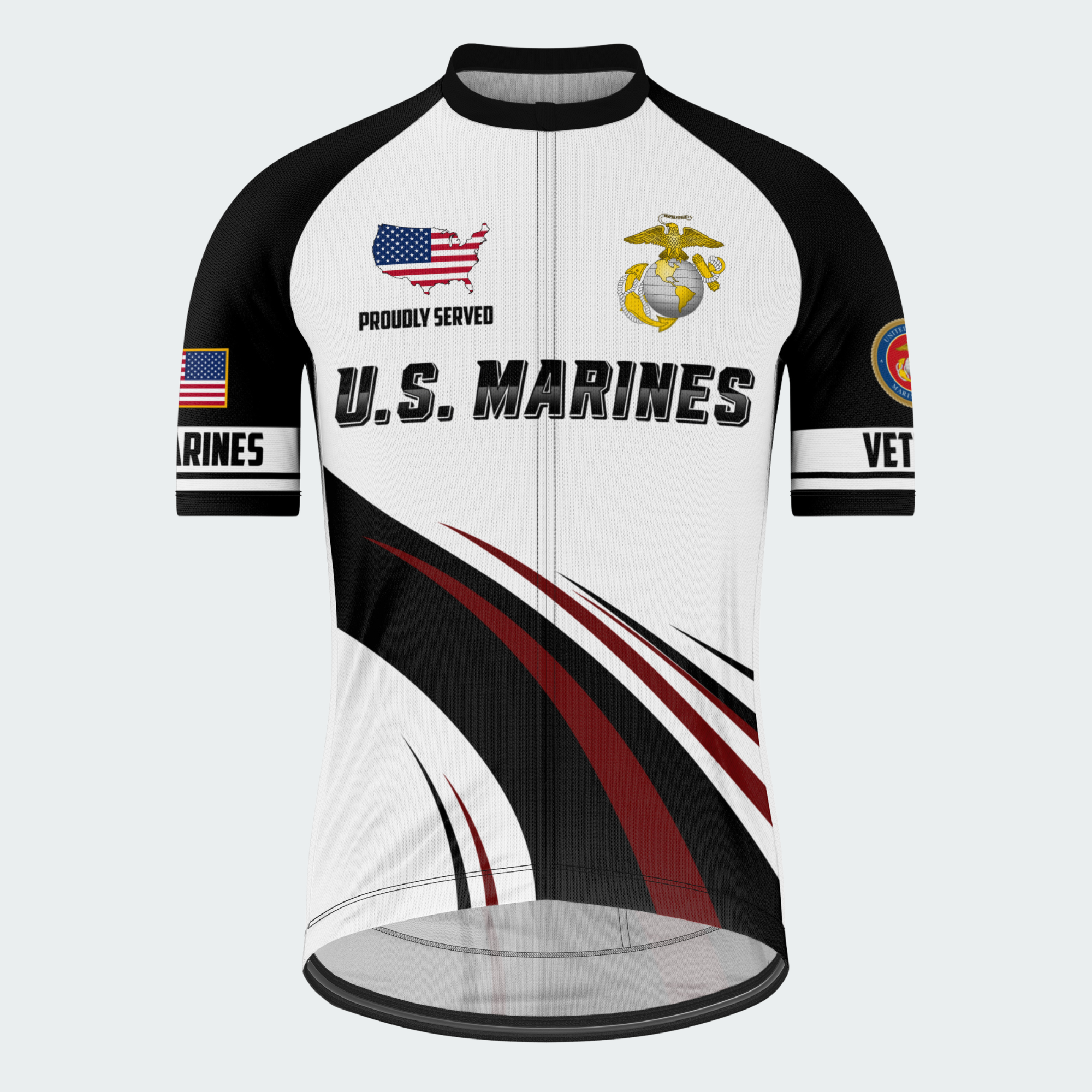 Men’s Personalized U.S. Marines Proudly Served Cycling Jersey & Kit