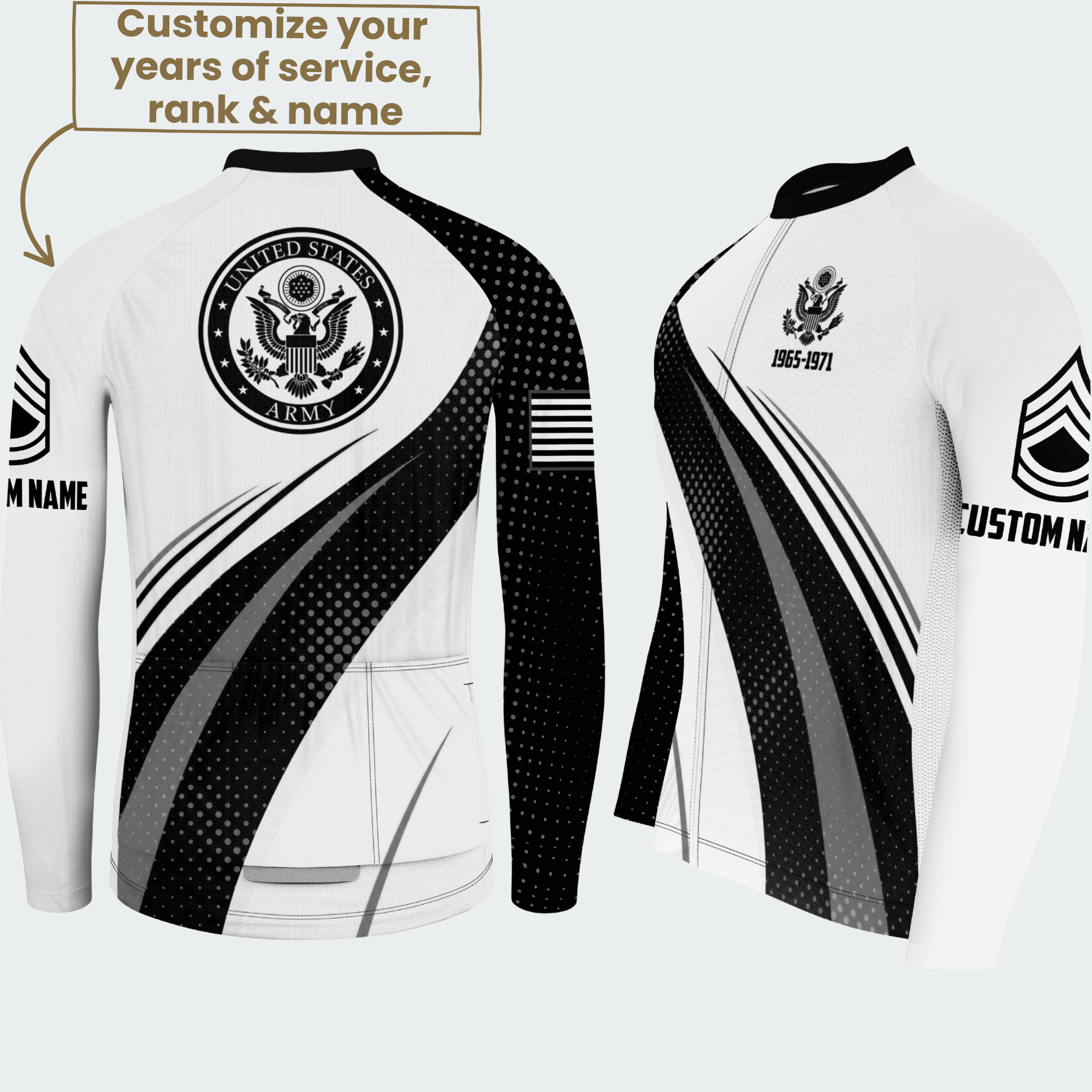 Men’s Personalized U.S. Army Veteran Pride Cycling Jersey & Kit