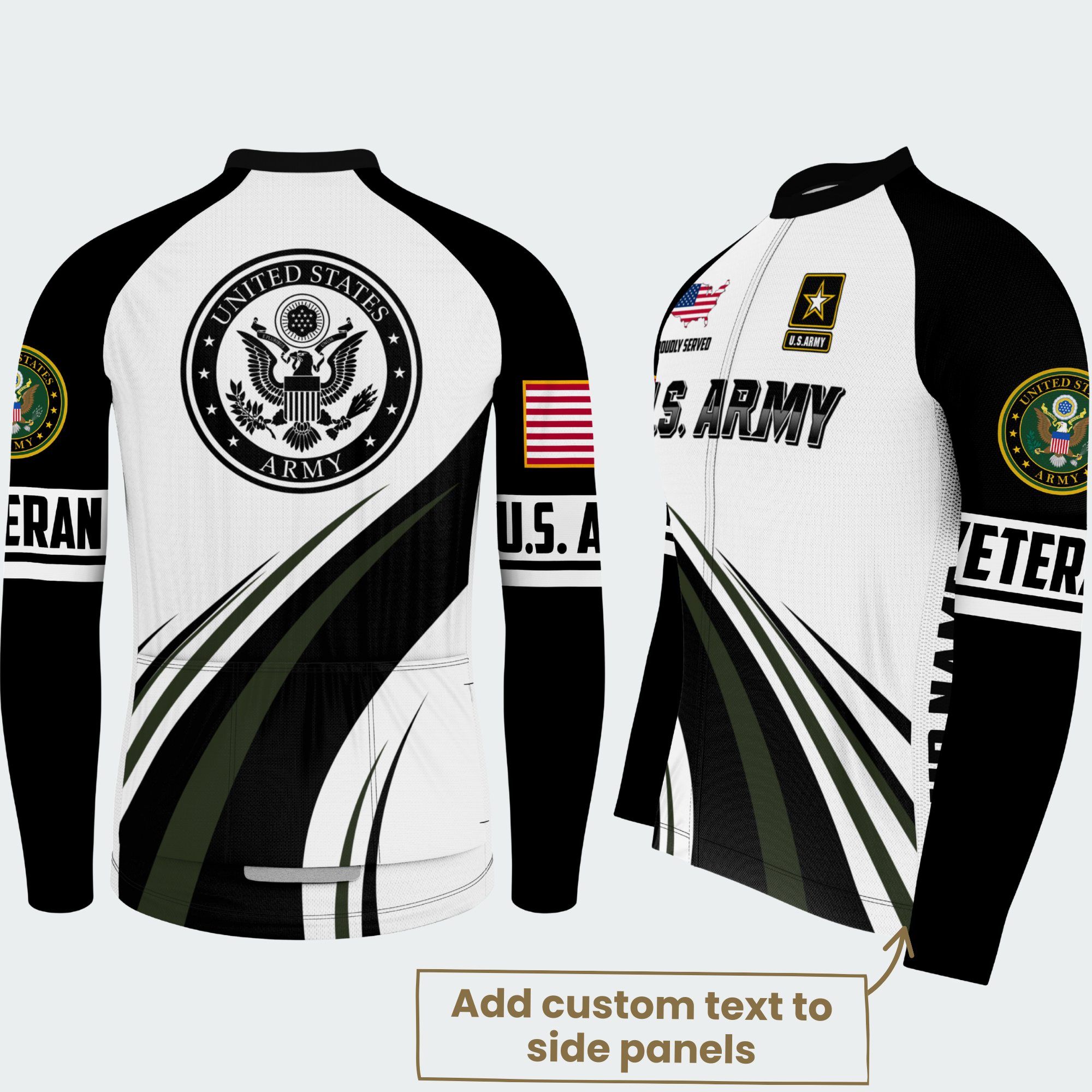 Men’s Personalized USA Veteran Pride Cycling Jersey & Kit