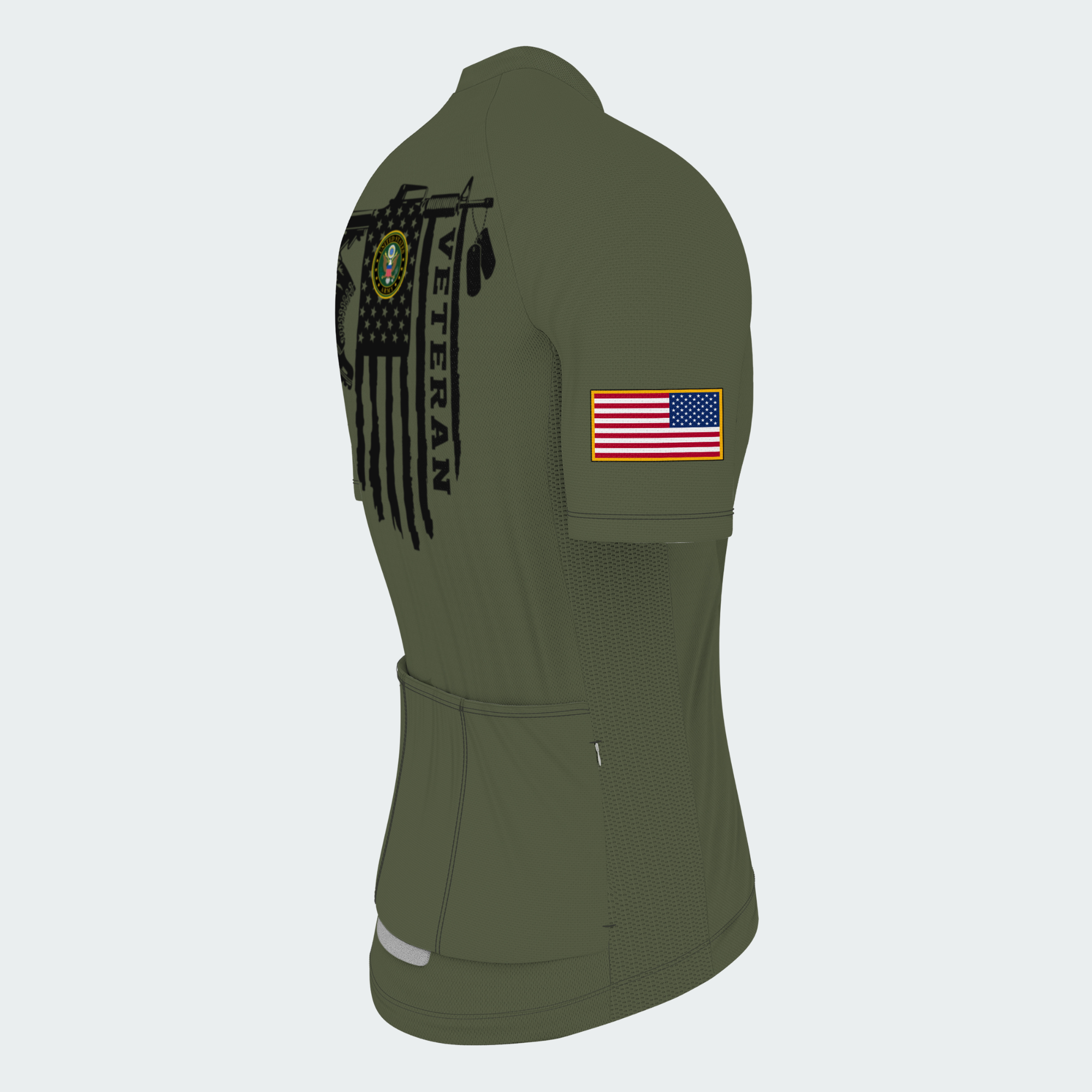 Men’s Personalized Proud Army Veteran Cycling Jersey & Kit