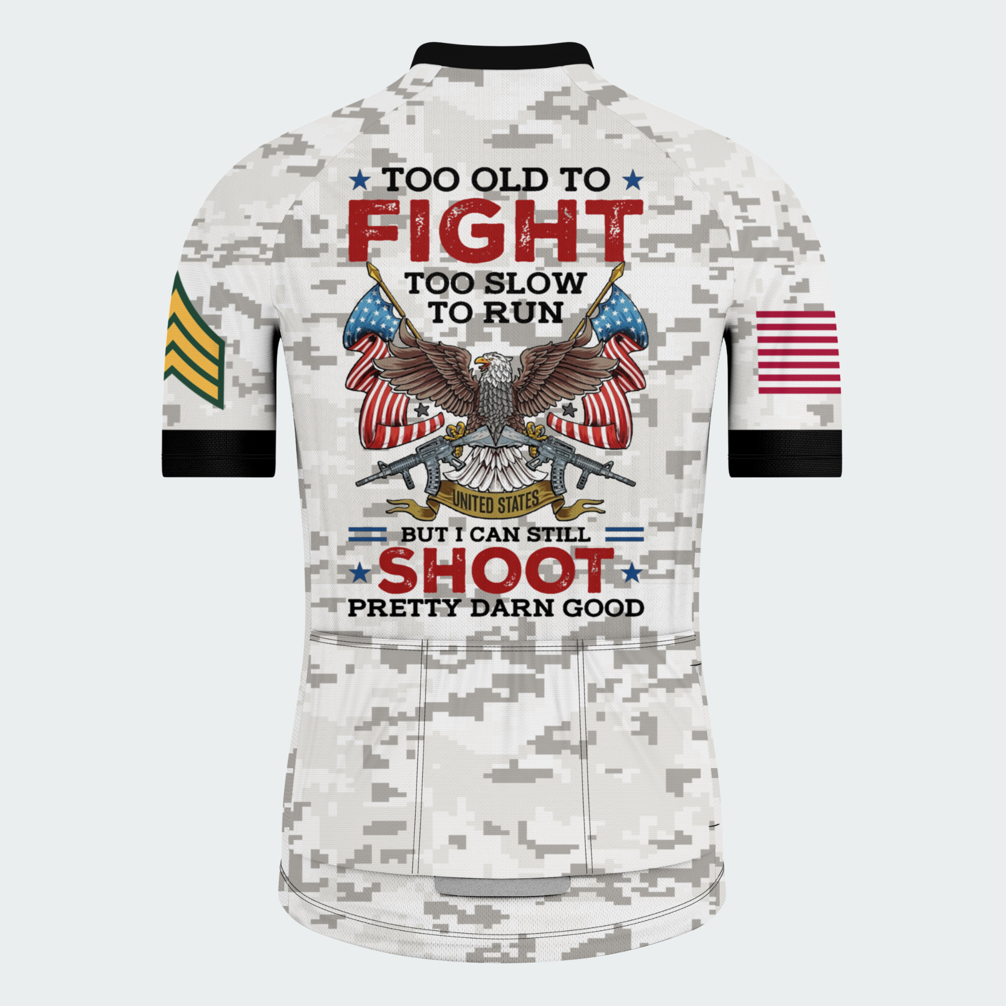 Men’s Personalized Too Old To Fight Army Veteran Cycling Jersey & Kit