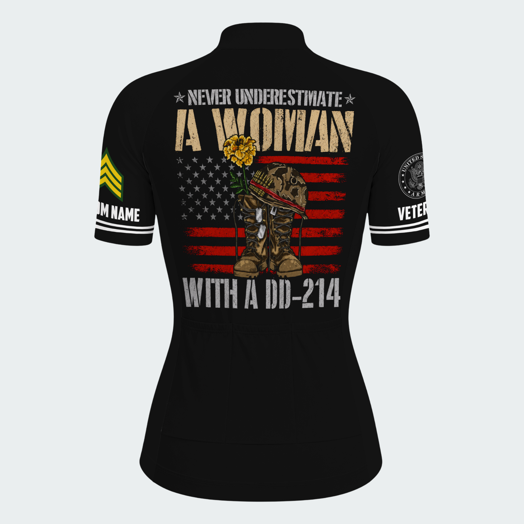 Women’s Personalized Army Female Veteran DD-214 Cycling Jersey & Kit