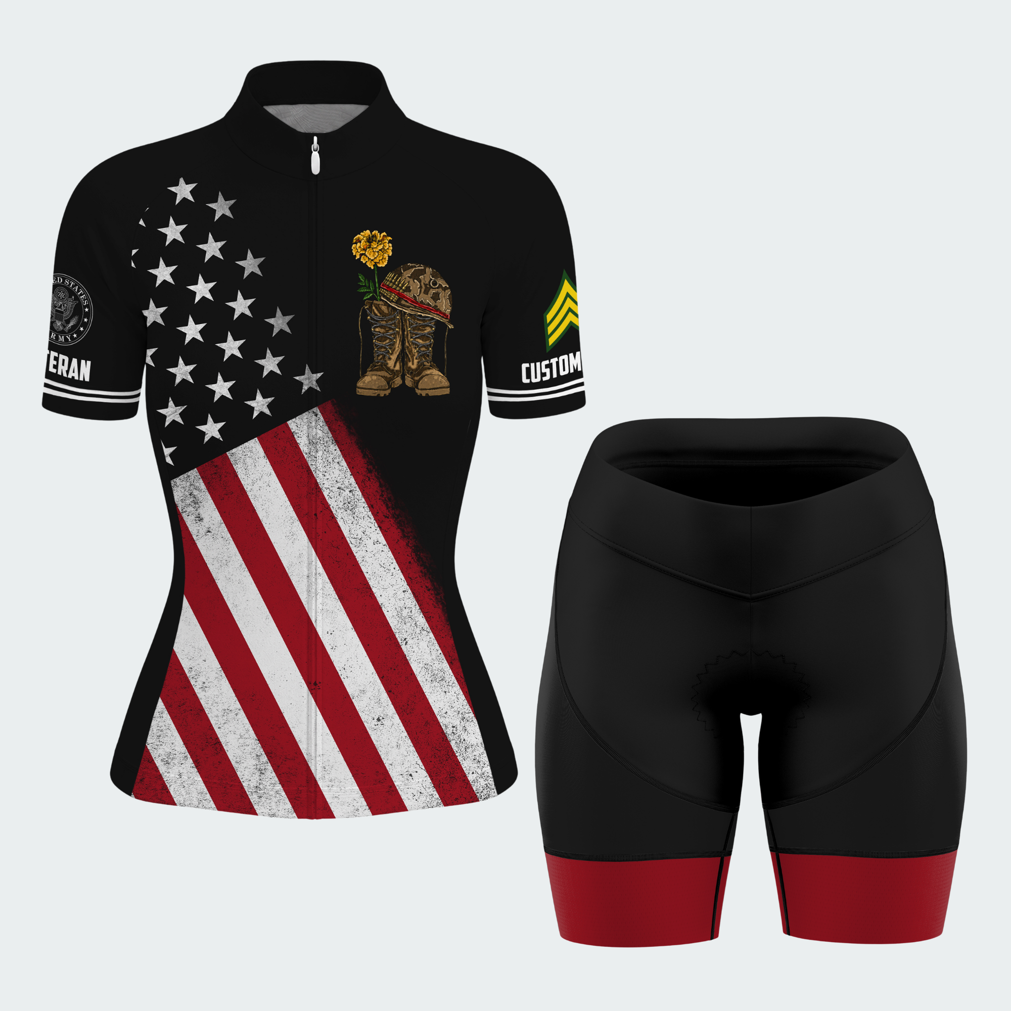 Women’s Personalized Army Female Veteran DD-214 Cycling Jersey & Kit