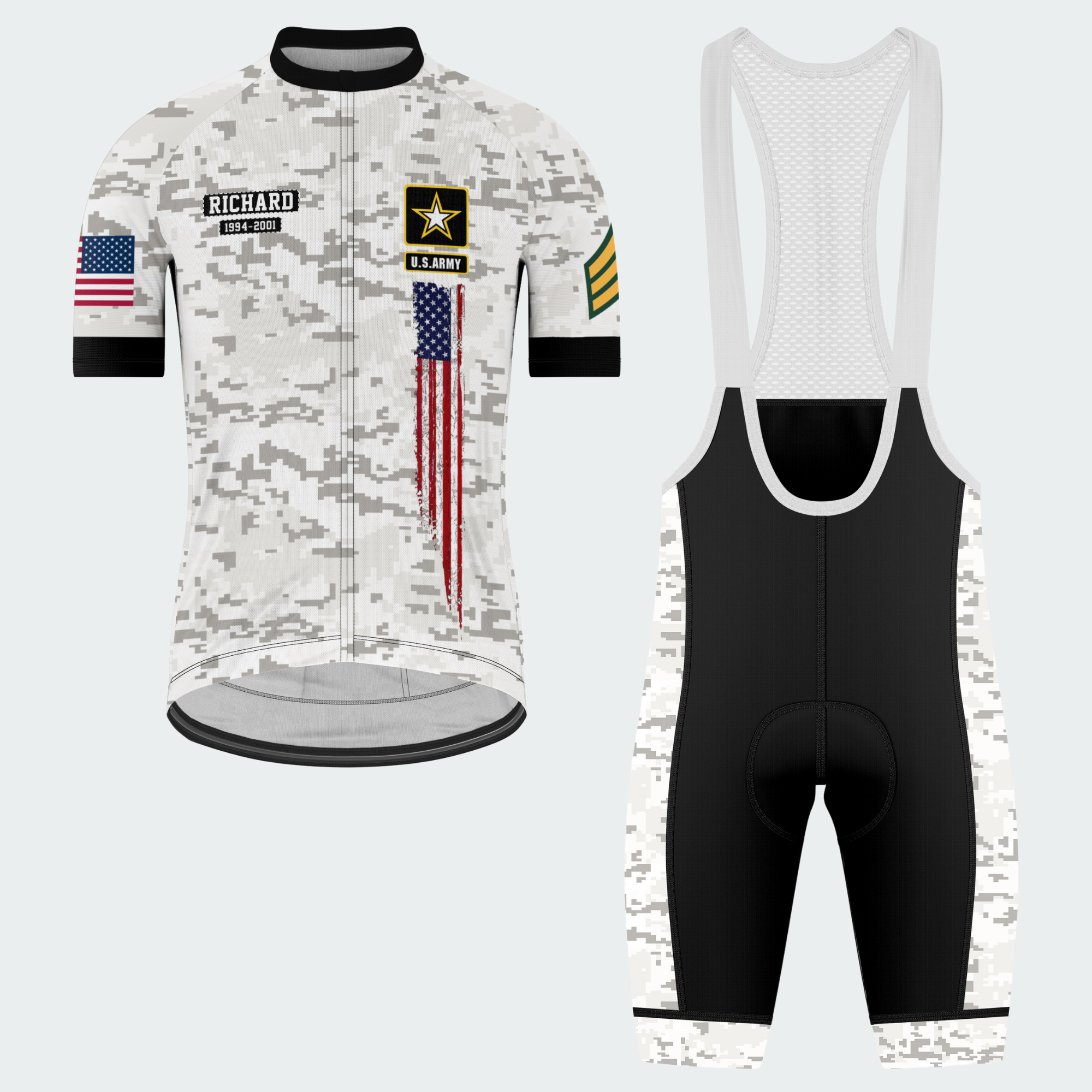 Men’s Personalized Too Old To Fight Army Veteran Cycling Jersey & Kit