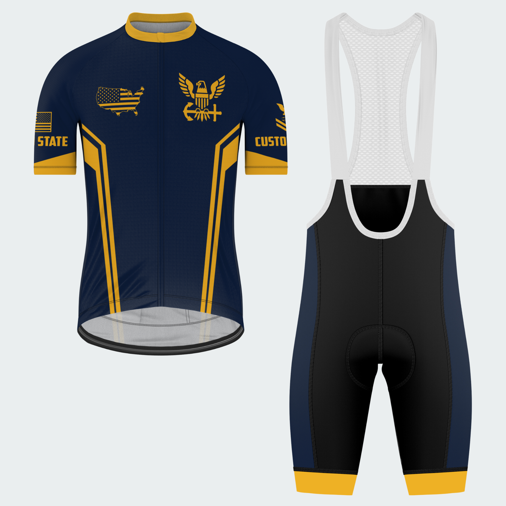 Men’s Personalized U.S. Navy Proudly Served Cycling Jersey & Kit