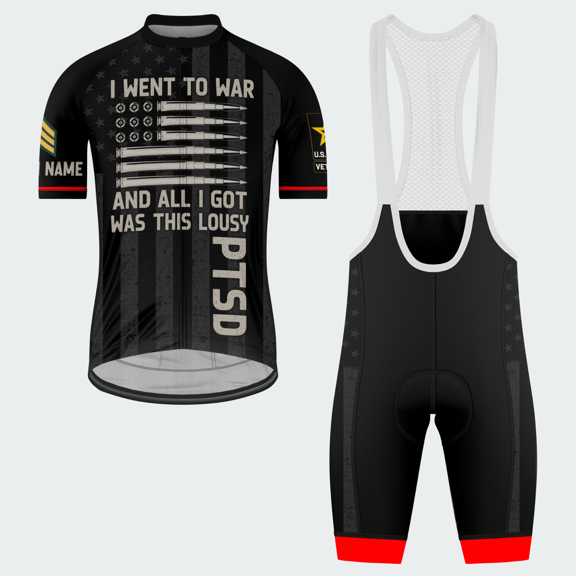 Men’s Personalized PTSD Veteran Cycling Jersey & Kit
