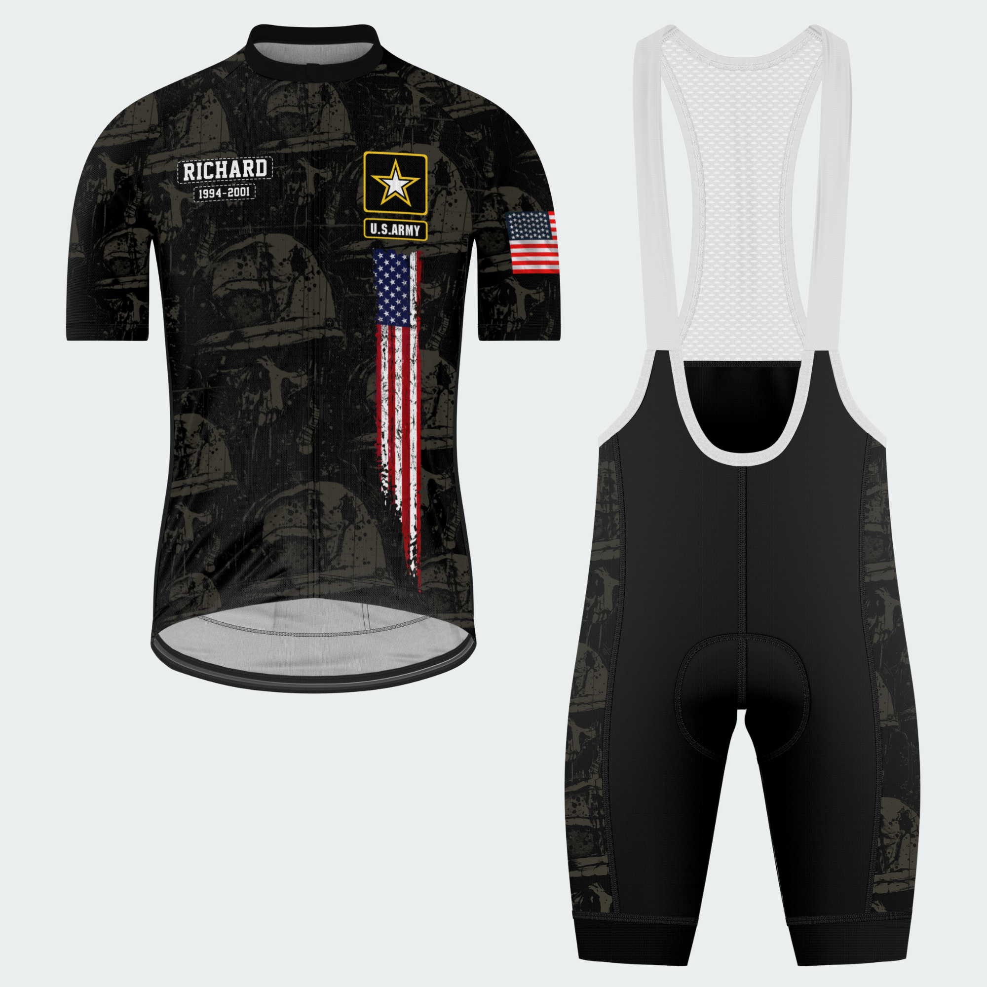 Men’s Personalized I Served My Country Army Veteran Cycling Jersey & Kit