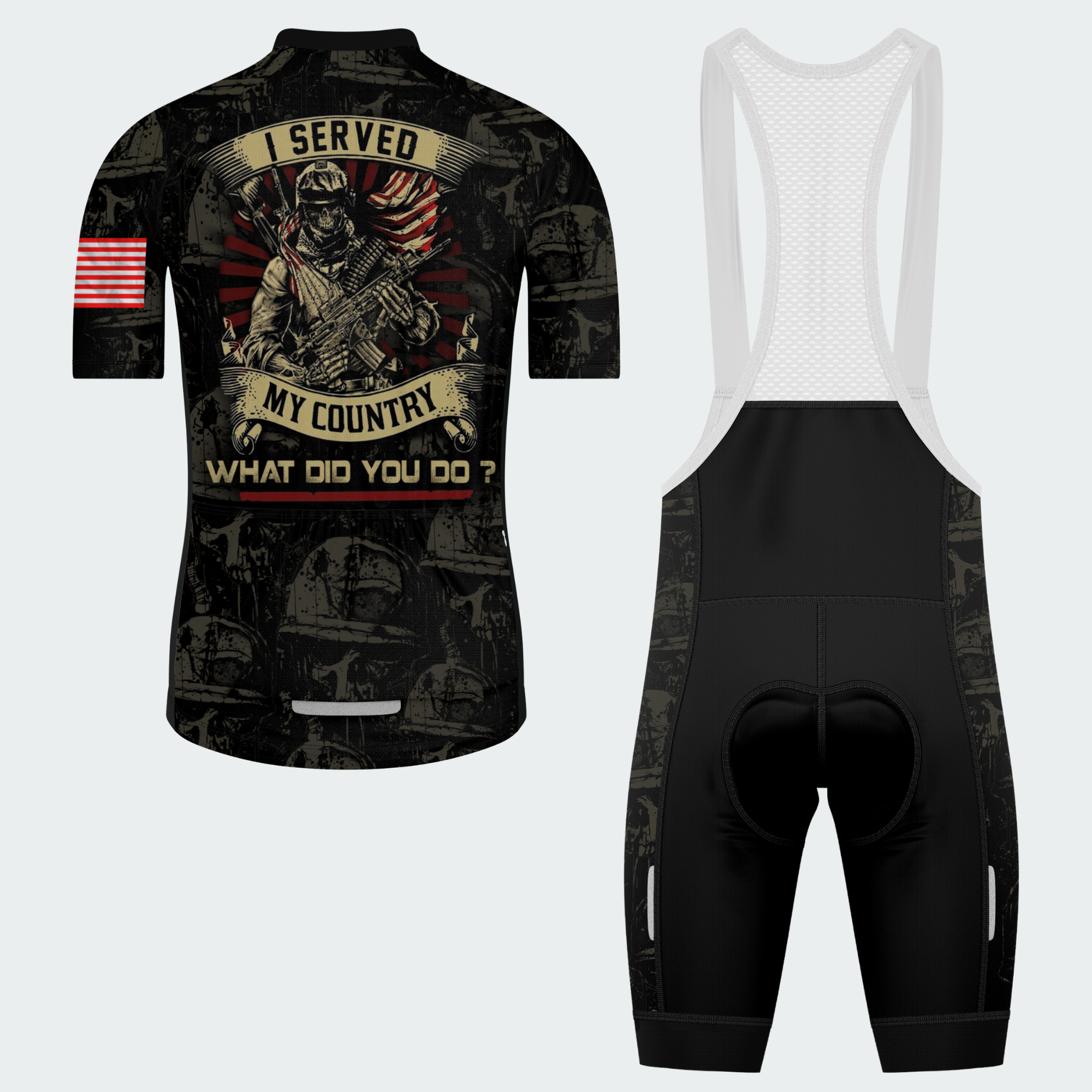Men’s Personalized I Served My Country Army Veteran Cycling Jersey & Kit