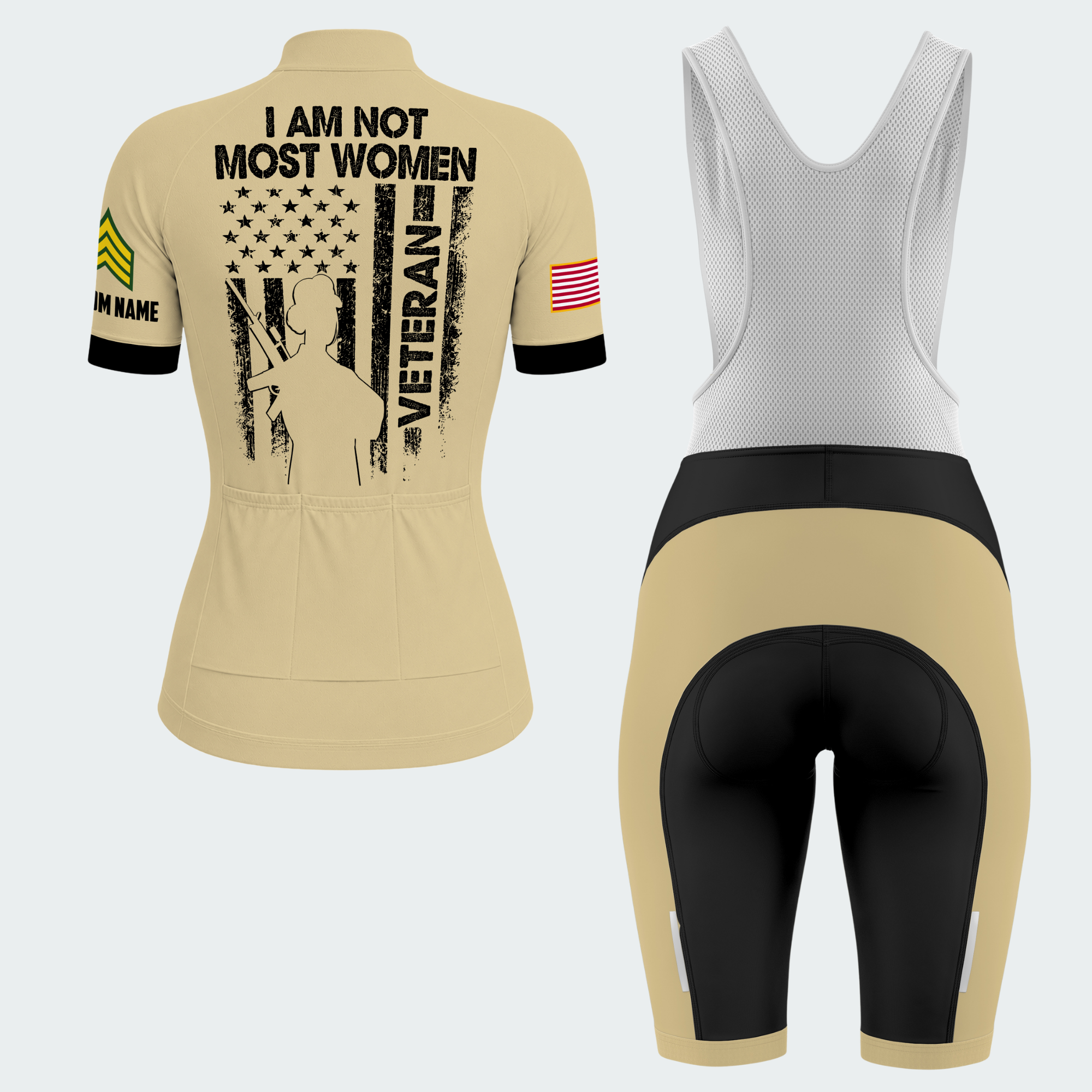 Women’s Personalized Female Veteran Warrior Cycling Jersey & Kit